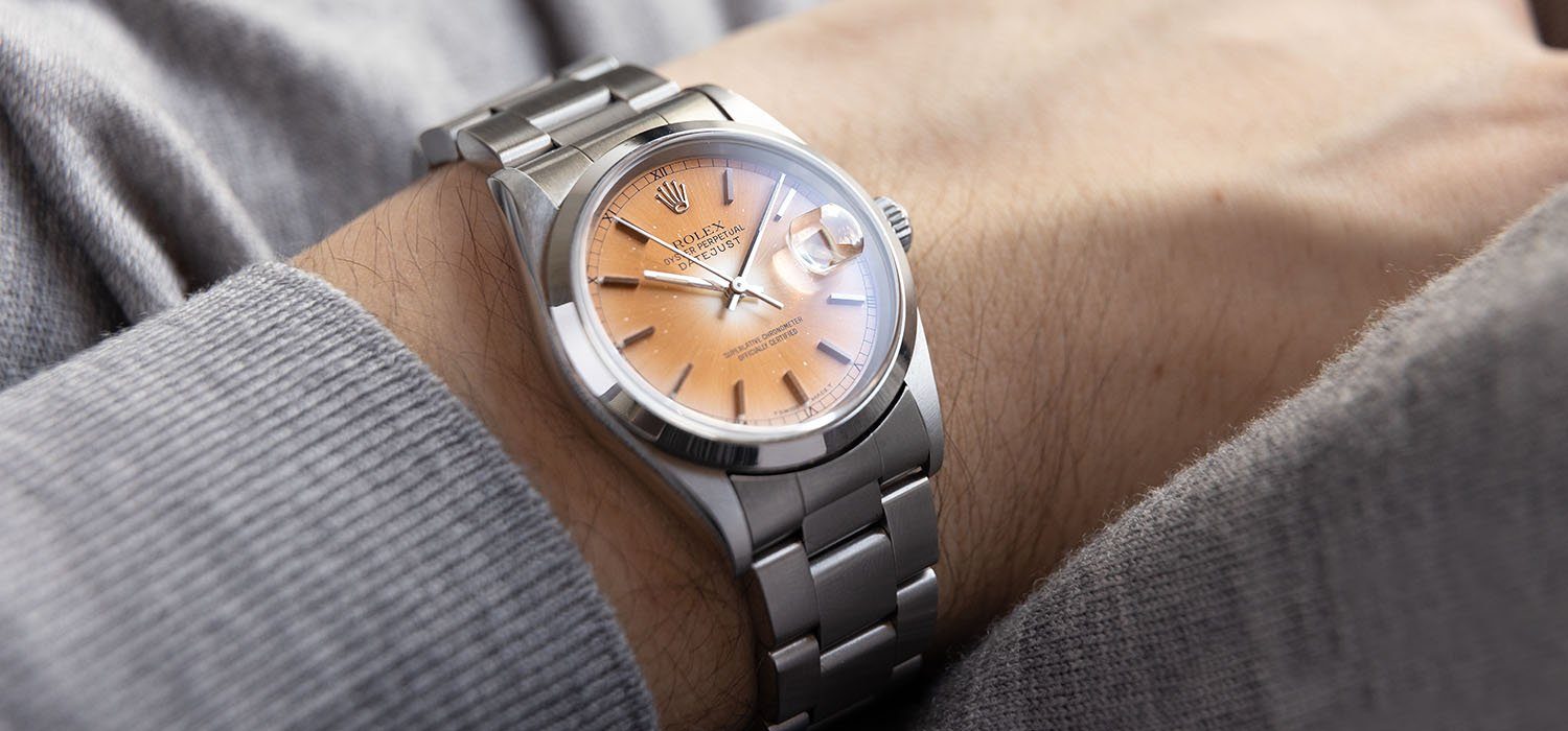 Rolex Datejust Salmon Tropical Patina Dial Reference 16200