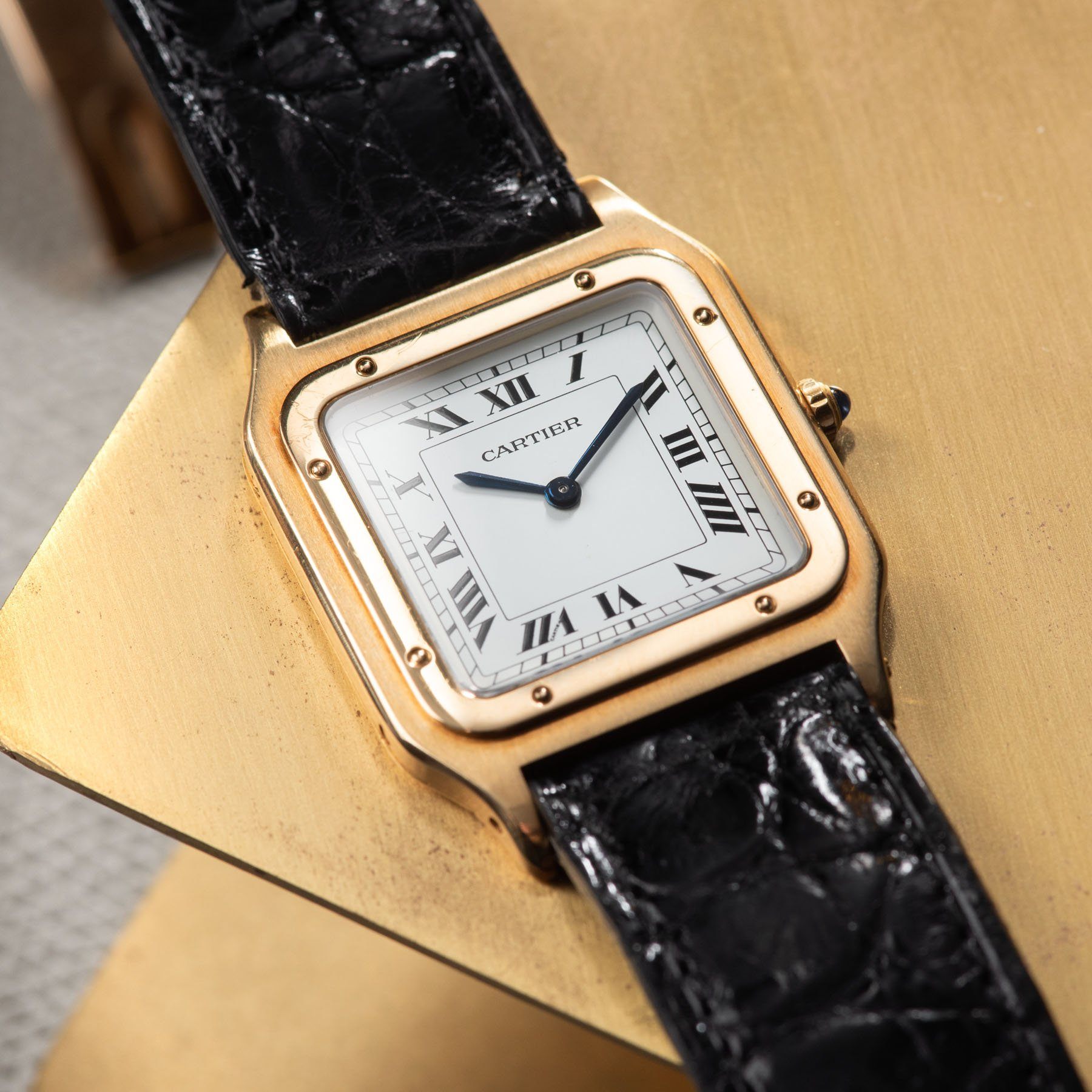 Cartier Paris Santos Dumont Jumbo Ultrathin Yellow Gold