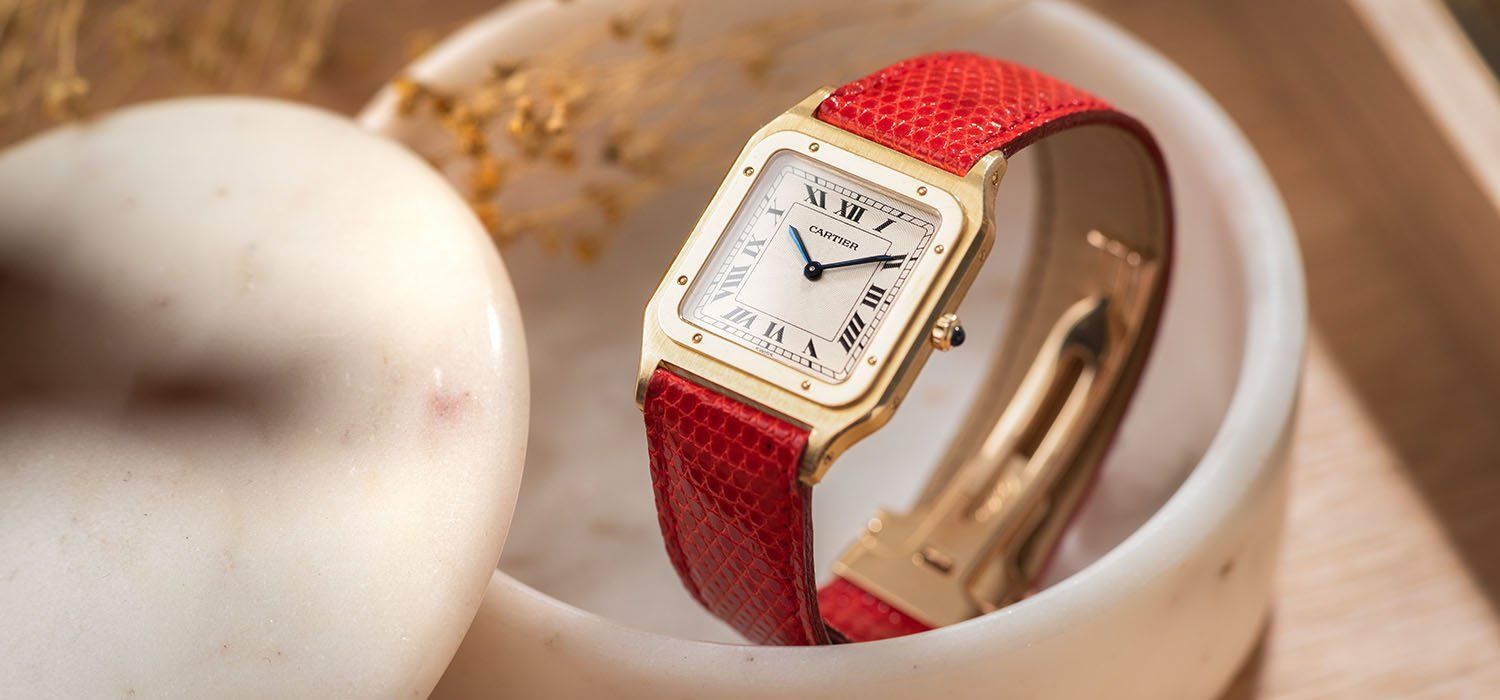 Cartier Paris Santos Dumont Jumbo Yellow Gold Ref 1575