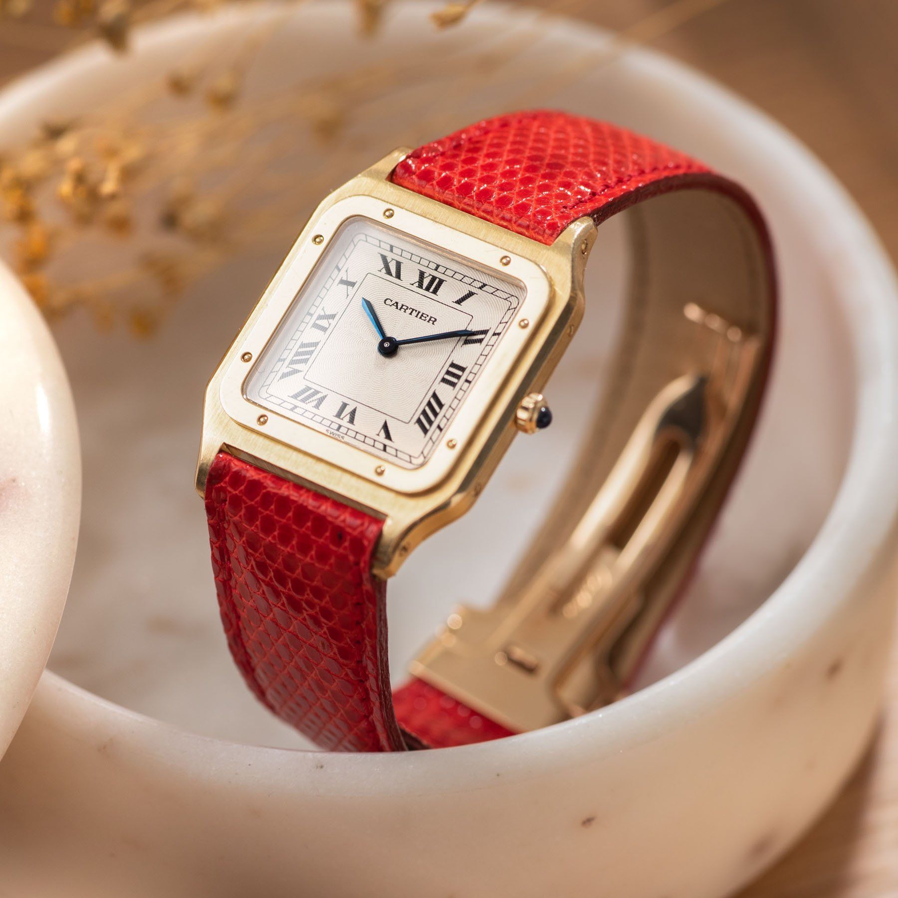 Cartier Paris Santos Dumont Jumbo Yellow Gold Ref 1575