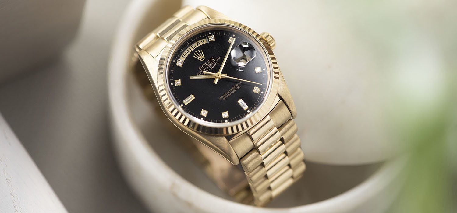 Rolex Day-Date Reference 18238 Black Diamond Dial