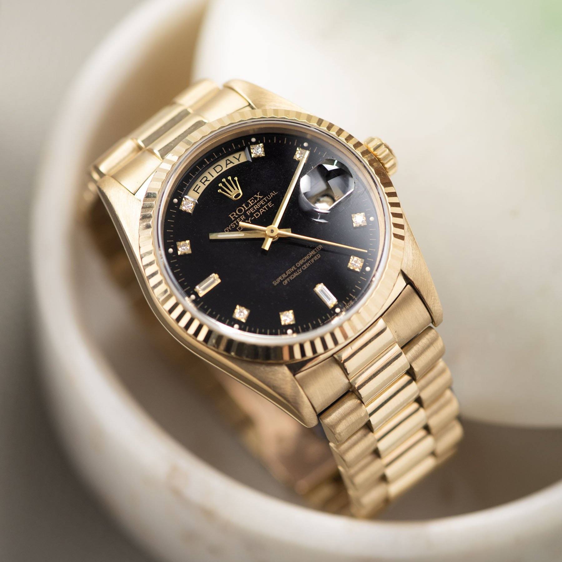 Rolex Day-Date Reference 18238 Black Diamond Dial