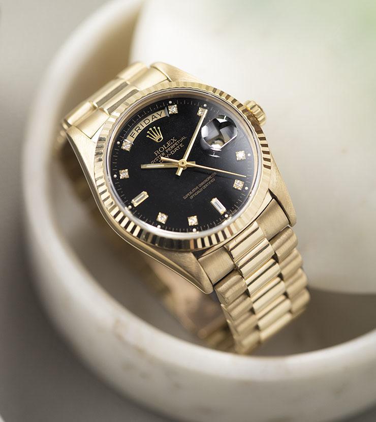 Rolex Day-Date Reference 18238 Black Diamond Dial