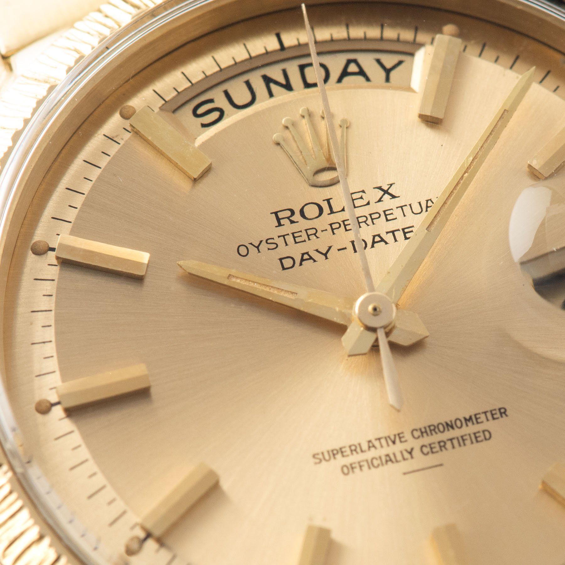 Rolex Day-Date Yellow Gold with Champagne Underline Dial 1807