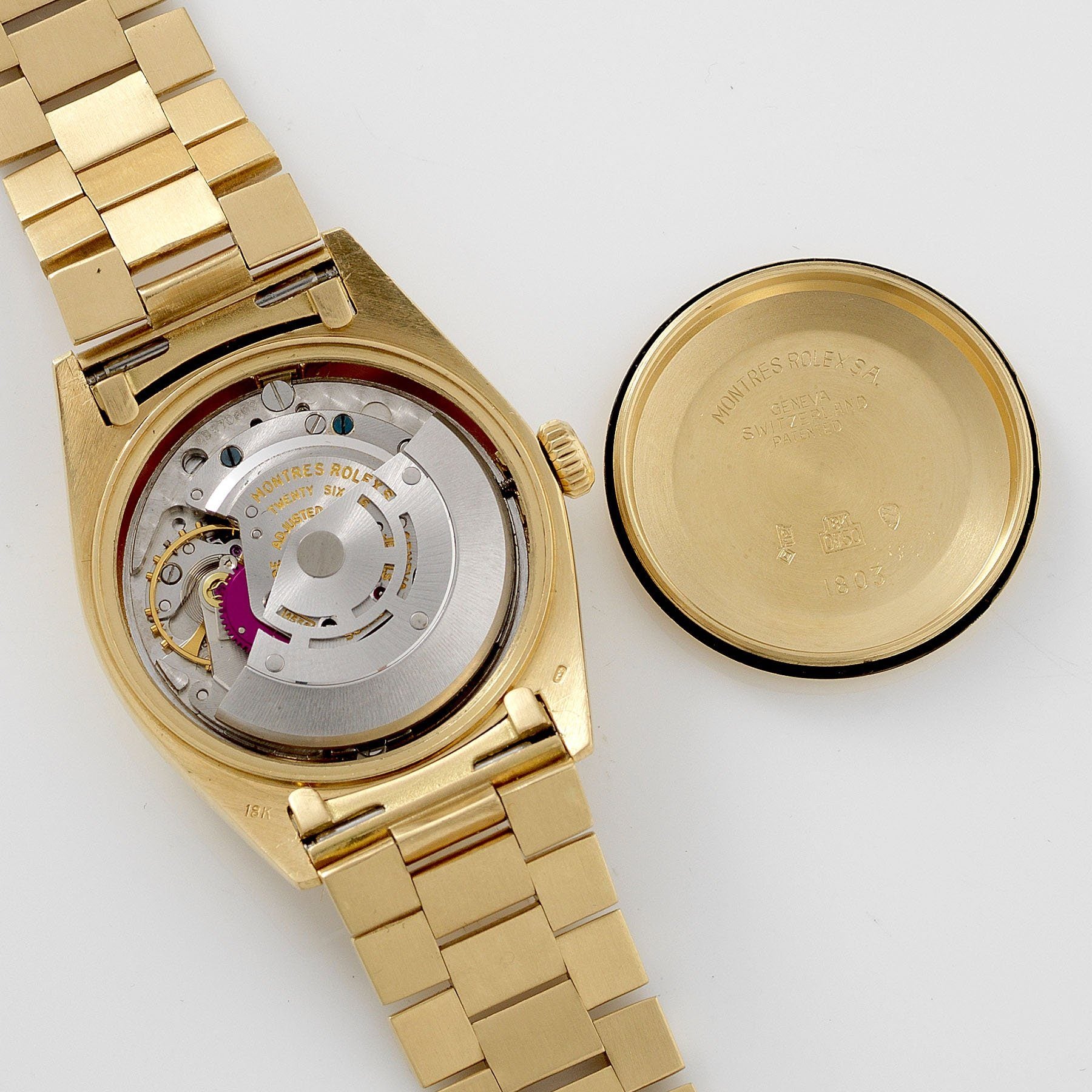 Rolex Day Date Yellow Gold Linen Dial 1803