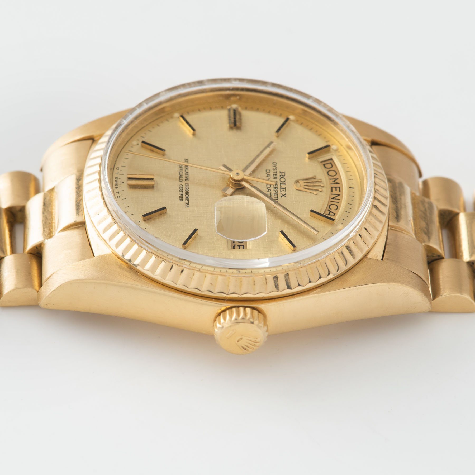 Rolex Day Date Yellow Gold Linen Dial 1803