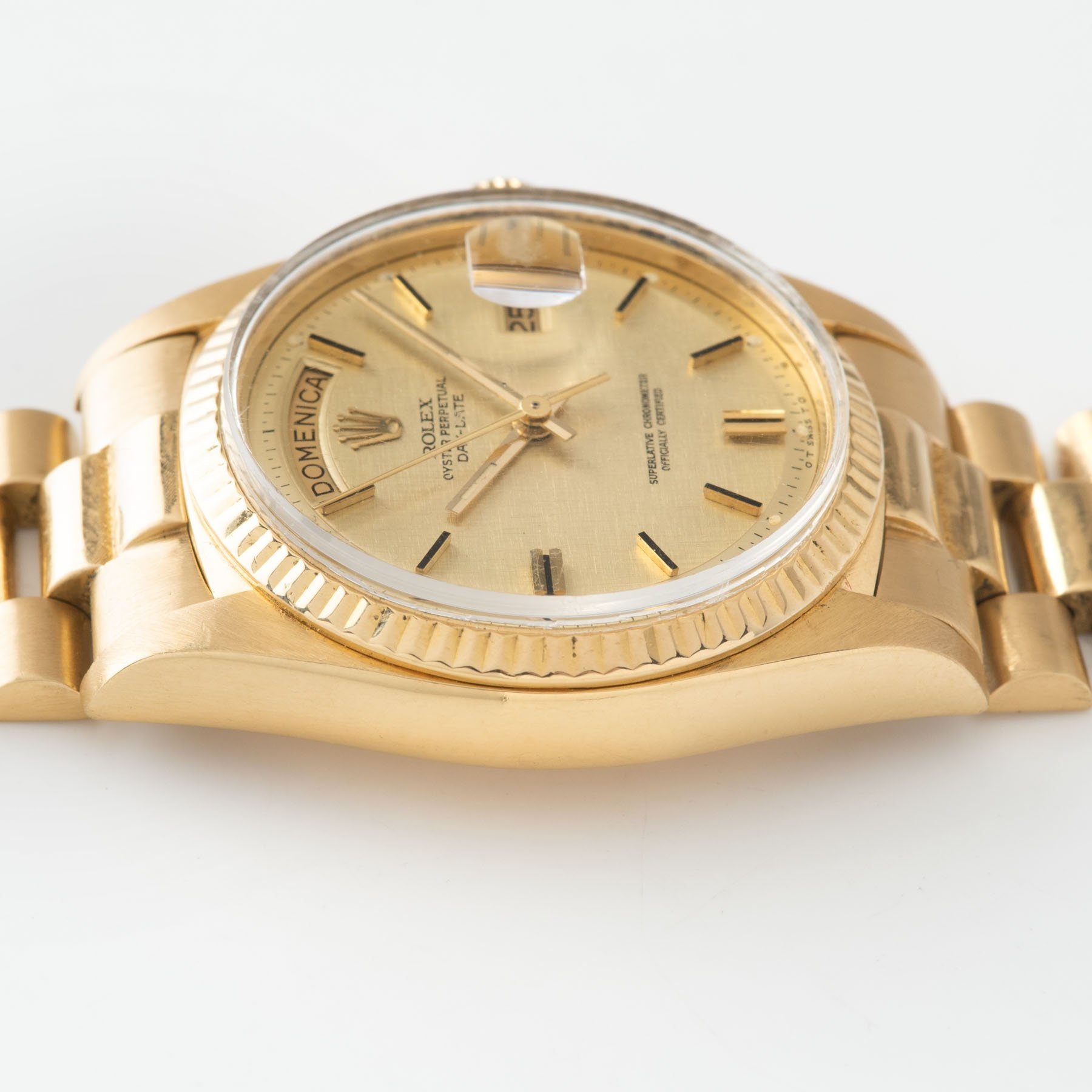 Rolex Day Date Yellow Gold Linen Dial 1803