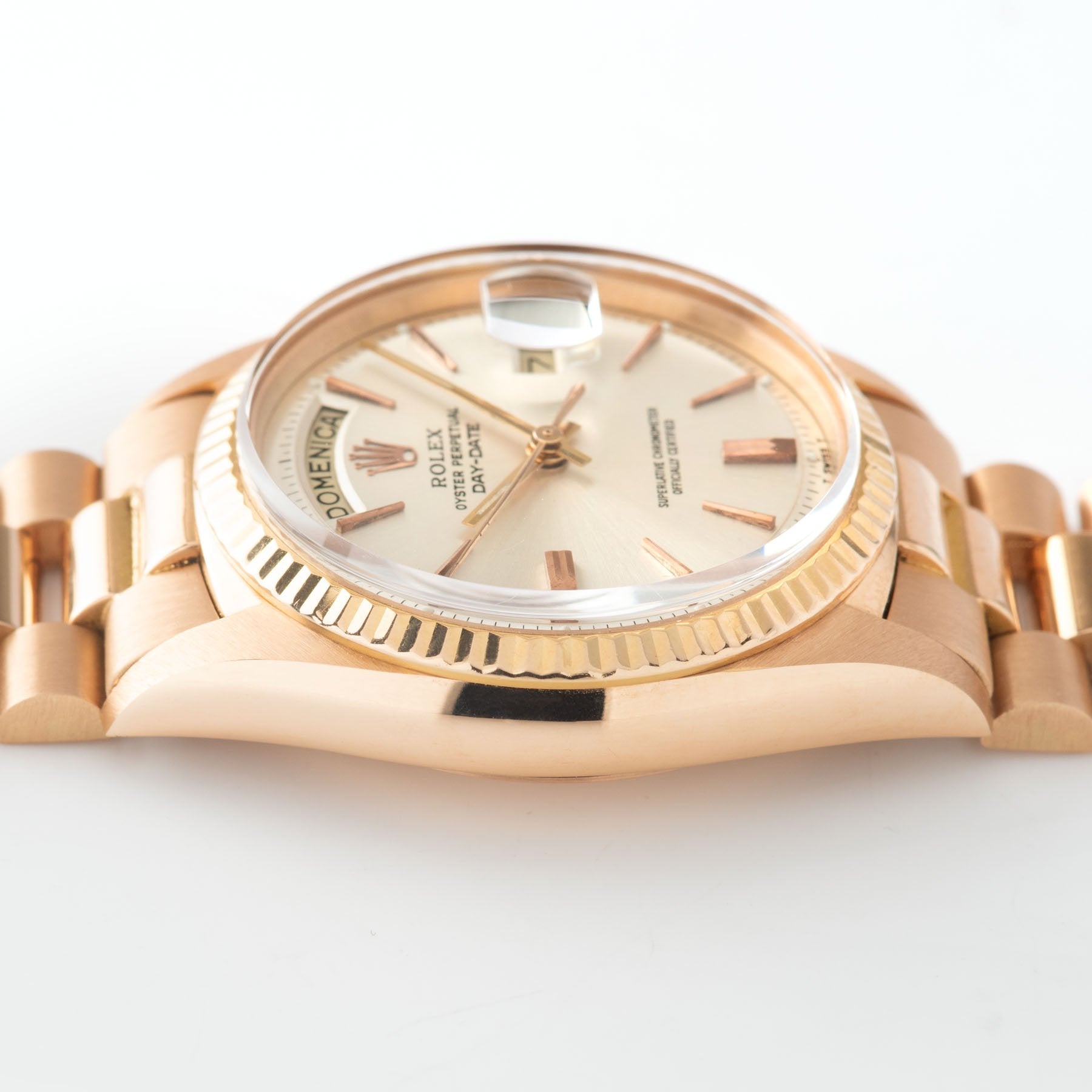 Rolex Day Date Rose Gold Silver Dial 1803