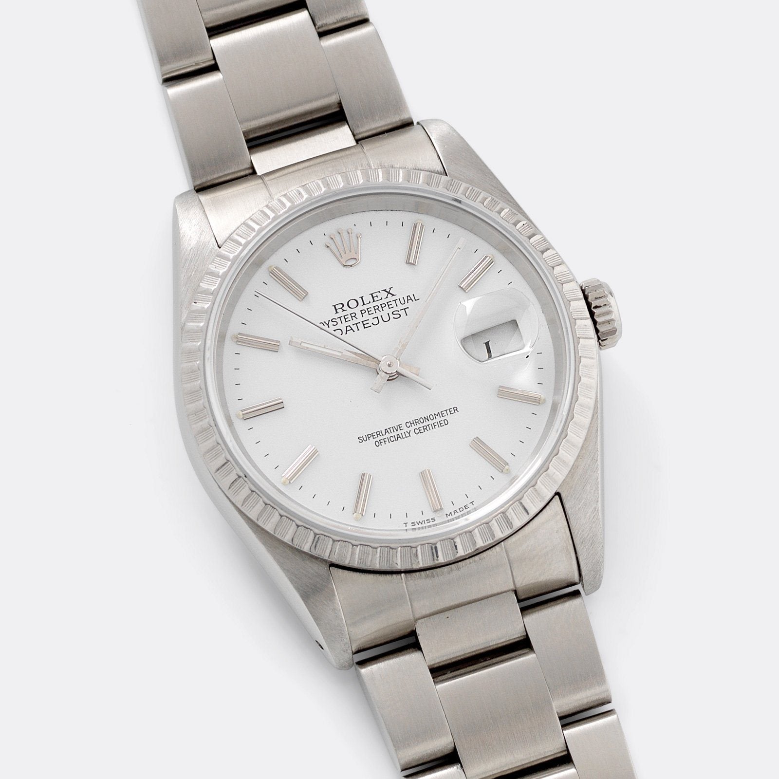 Rolex Datejust White Porcelain Dial 16220