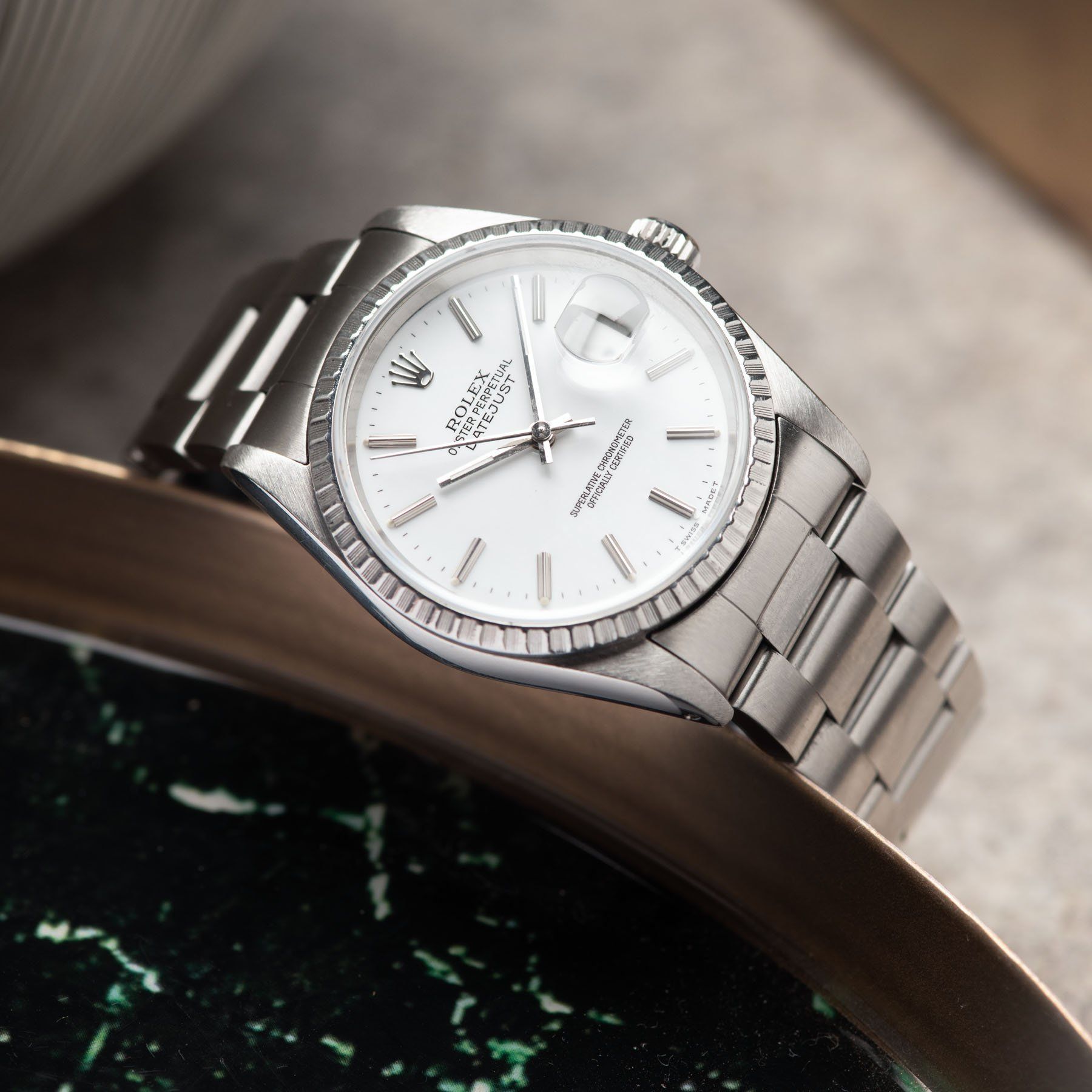 Rolex Datejust White Porcelain Dial 16220