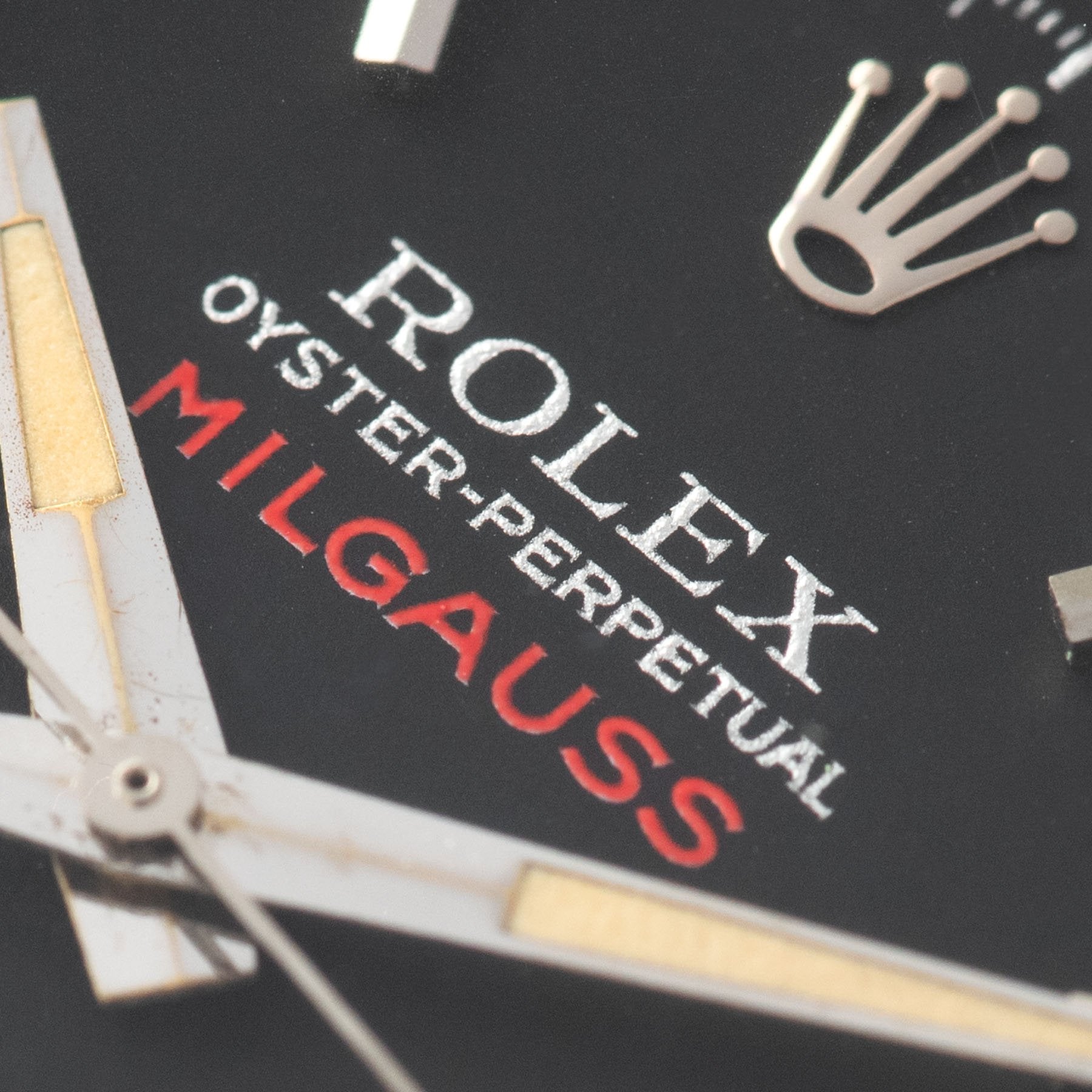 Rolex Milgauss 1019 Black Dial Square Lume Box and Papers