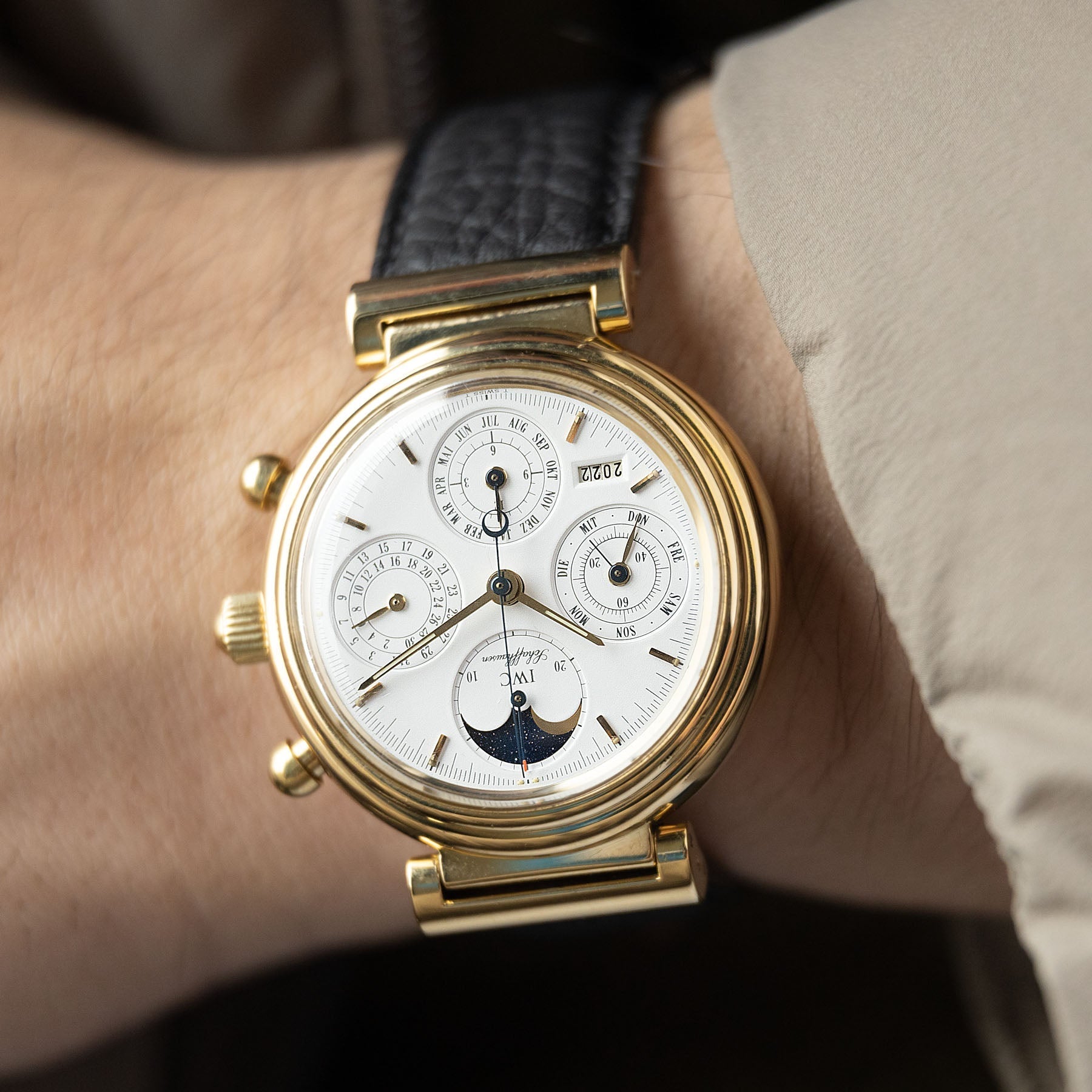 IWC Da Vinci Perpetual Calendar Chrono Yellow Gold Reference 3750