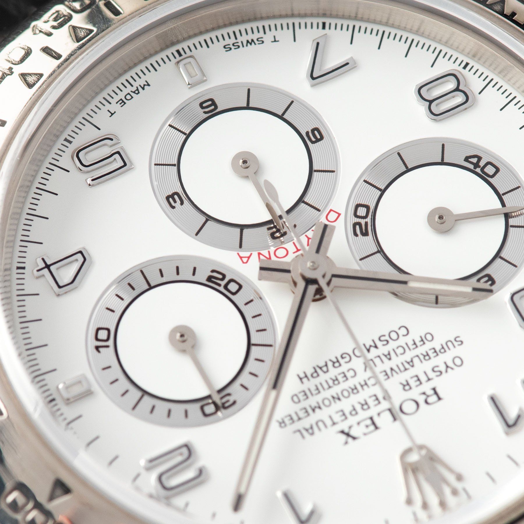 Rolex Daytona White Gold 16519 White Arabic Dial