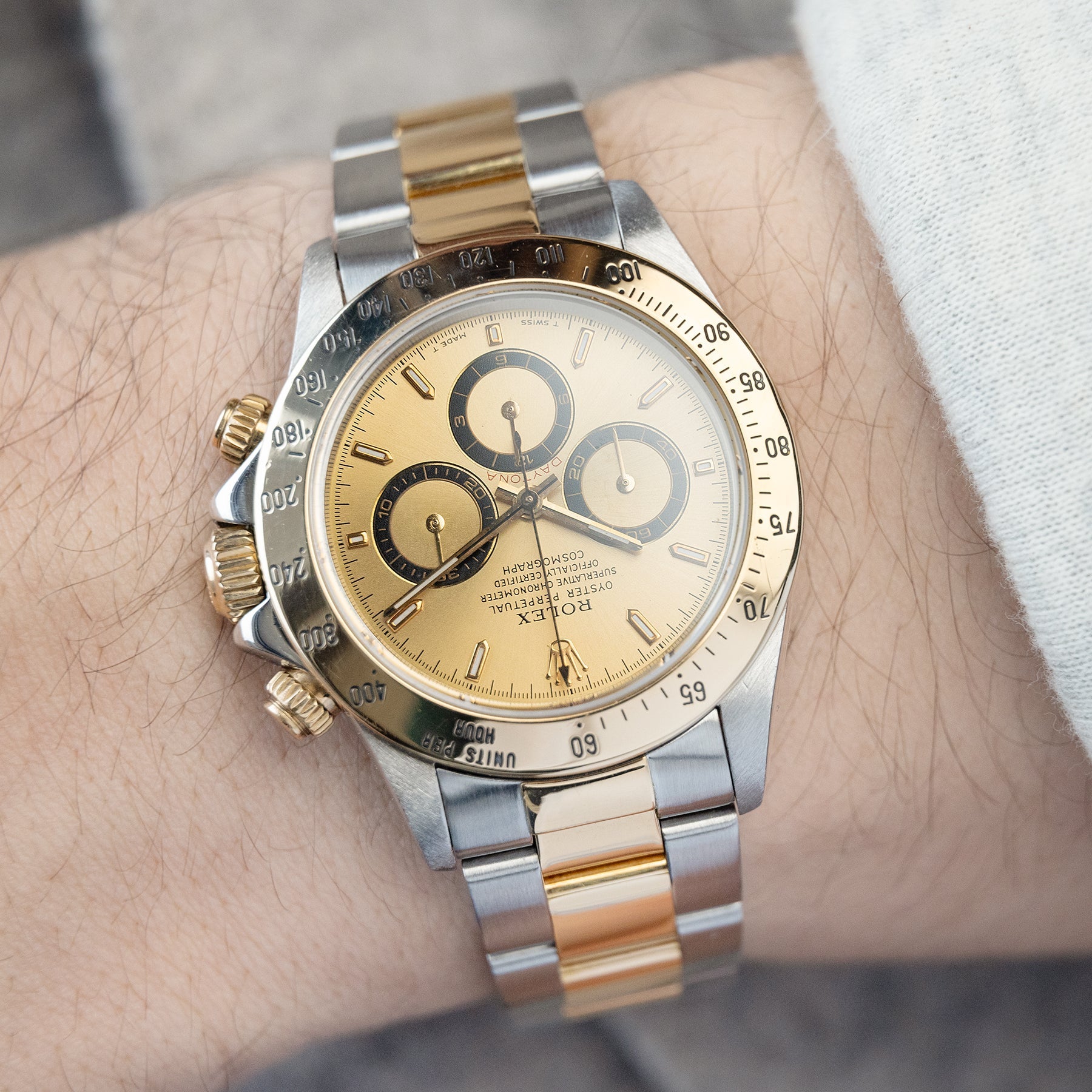 Rolex Daytona Steel and Gold 16523 Champagne Dial