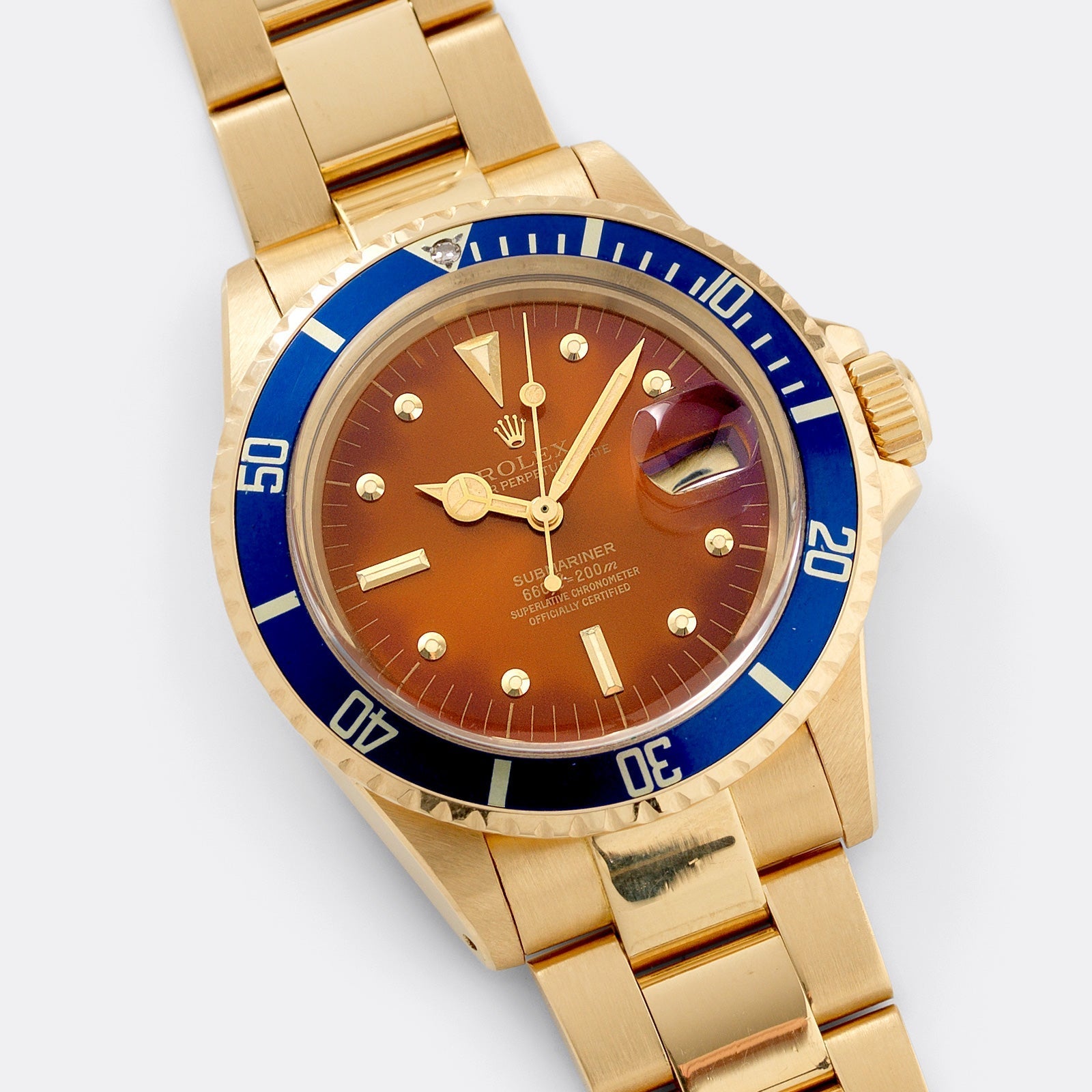 Rolex Submariner Date Yellow Gold 1680 / 8 Tropical Dial