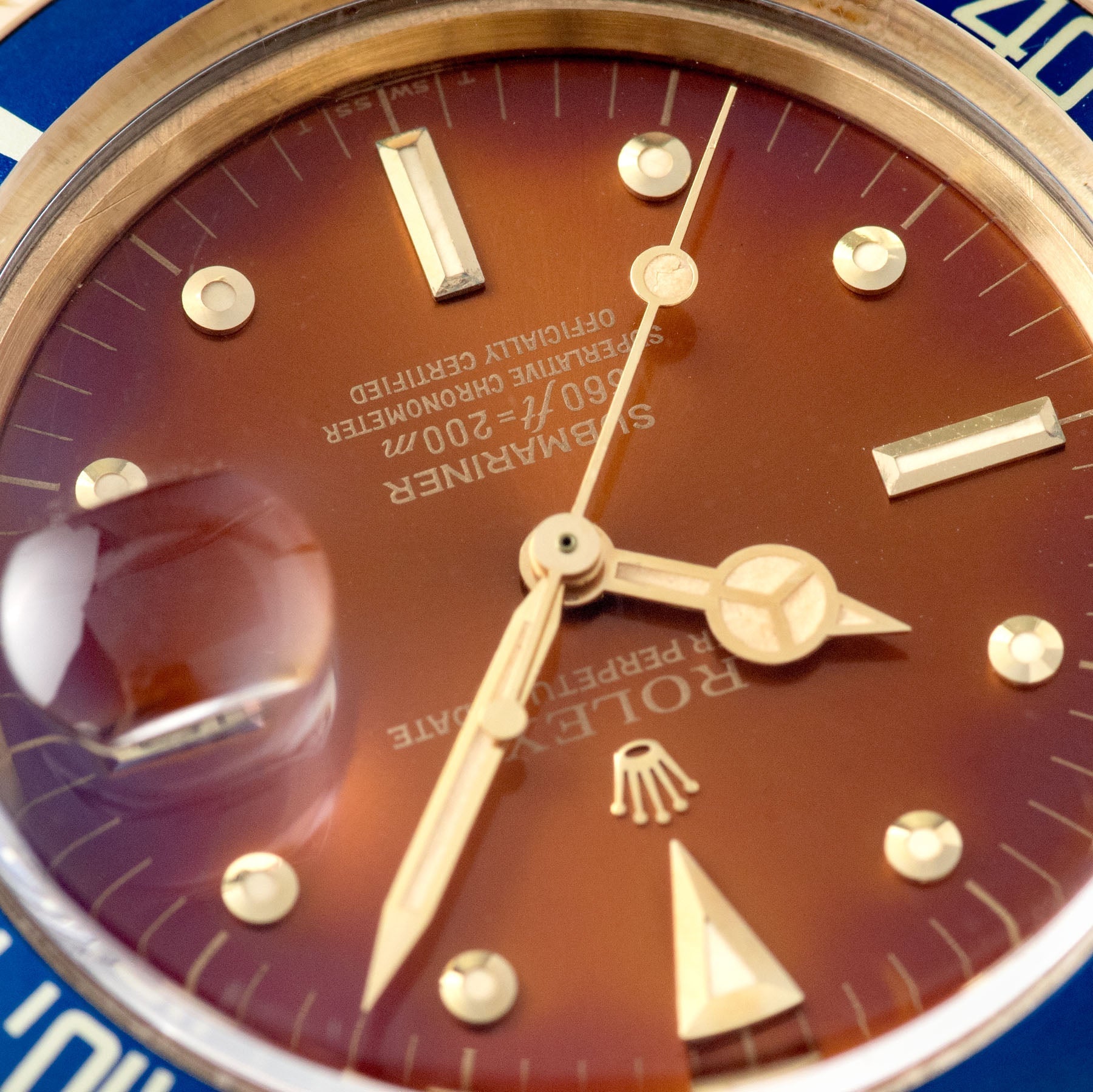 Rolex Submariner Date Yellow Gold 1680 / 8 Tropical Dial