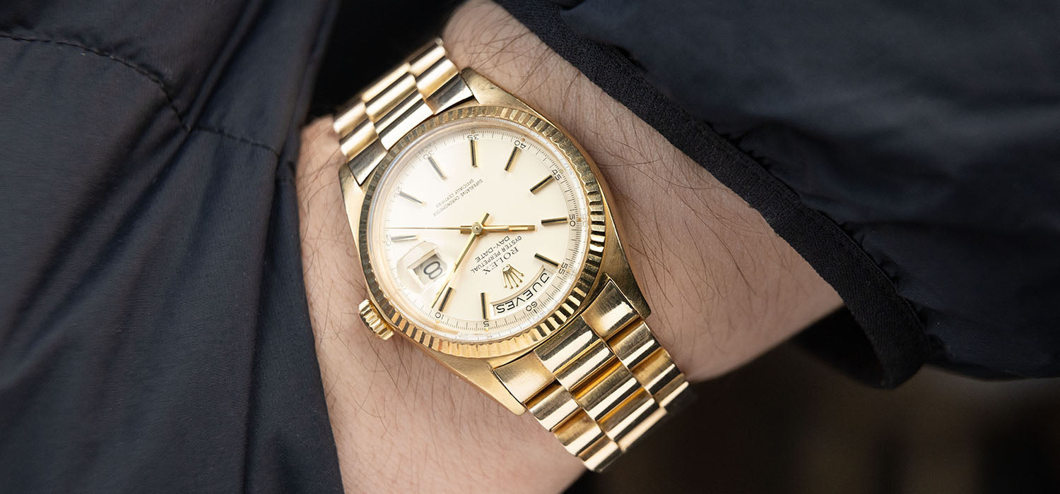 Rolex Day Date Yellow Gold 1803 Matte Silver Dial