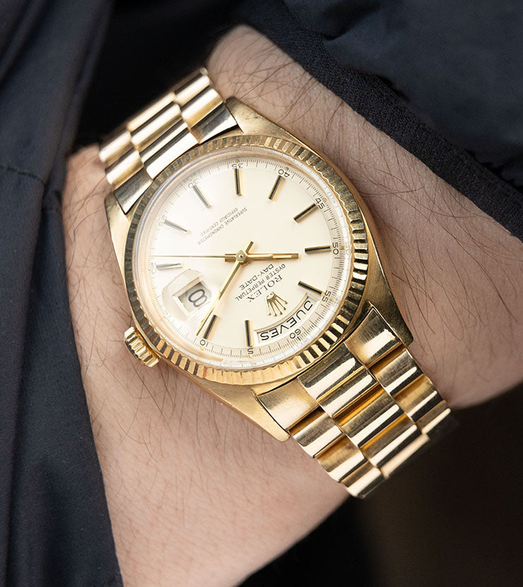 Rolex Day Date Yellow Gold 1803 Matte Silver Dial