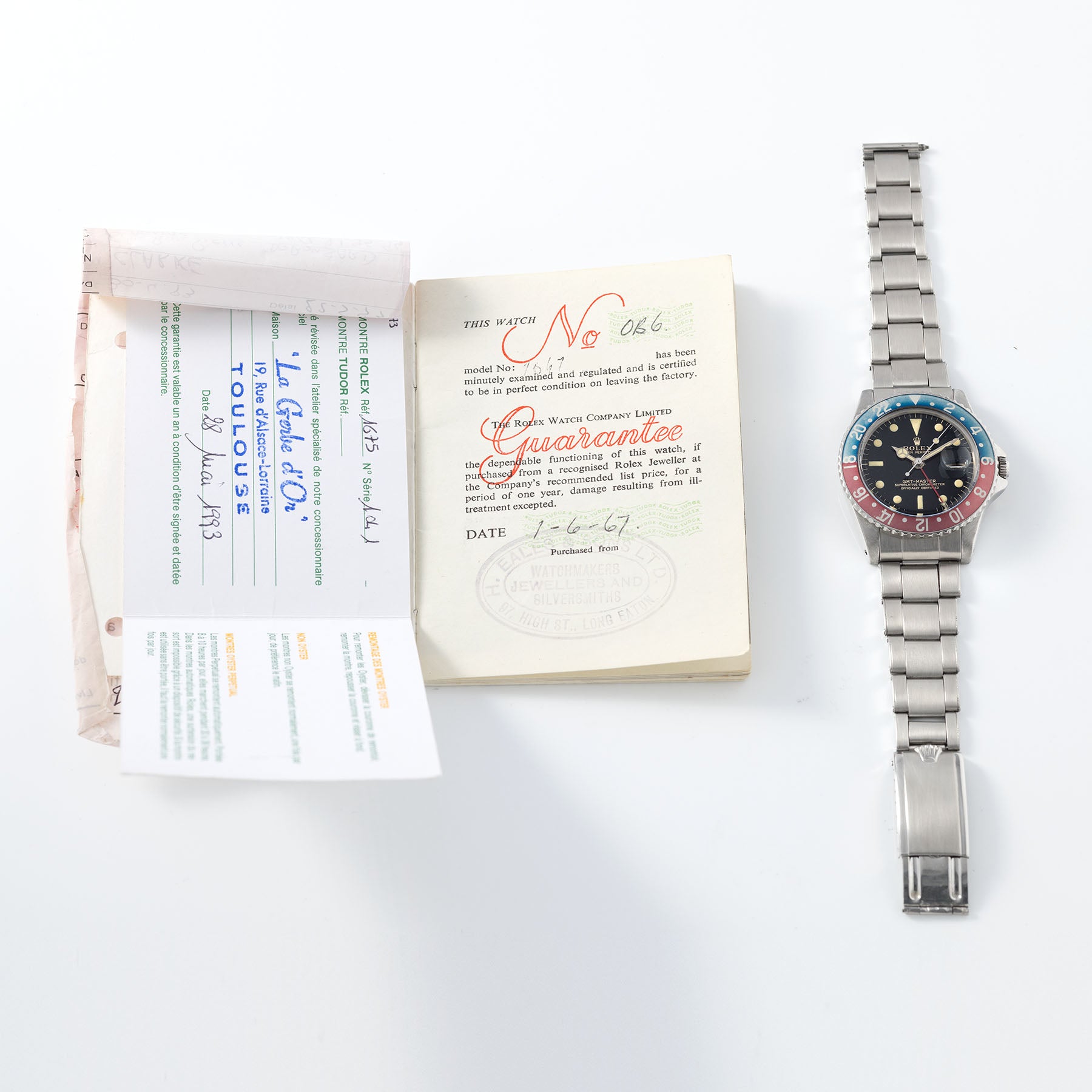 Rolex GMT Master 1675 PCG Gilt Dial Faded Bezel