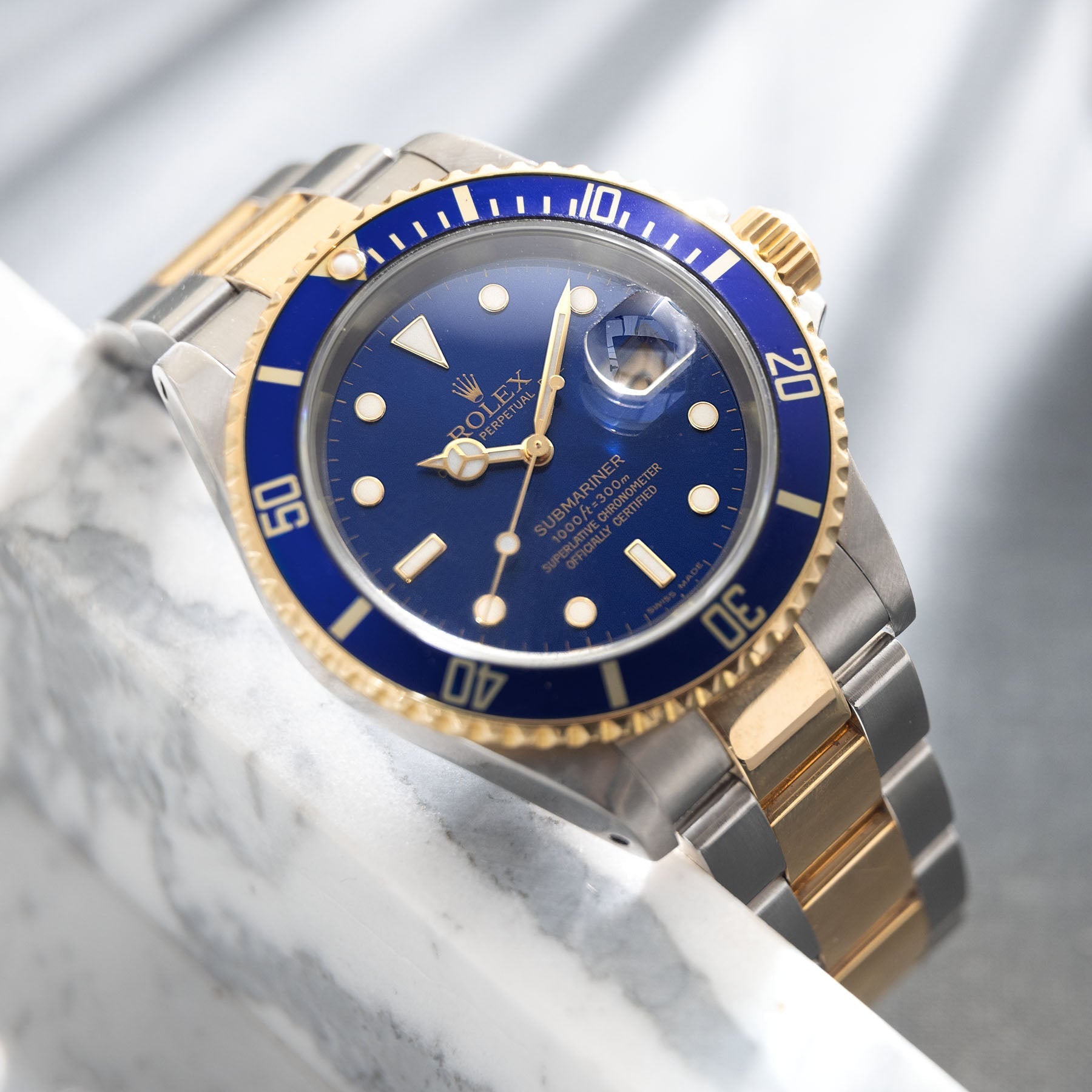 Rolex Submariner Date Blue Dial Two-Tone 16613