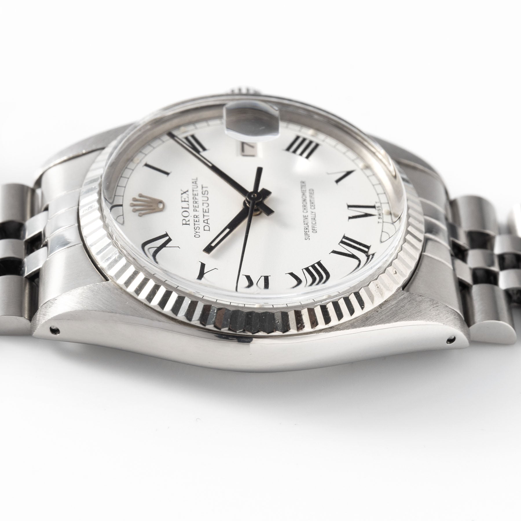 Rolex Datejust Reference 16014 White Buckley Dial