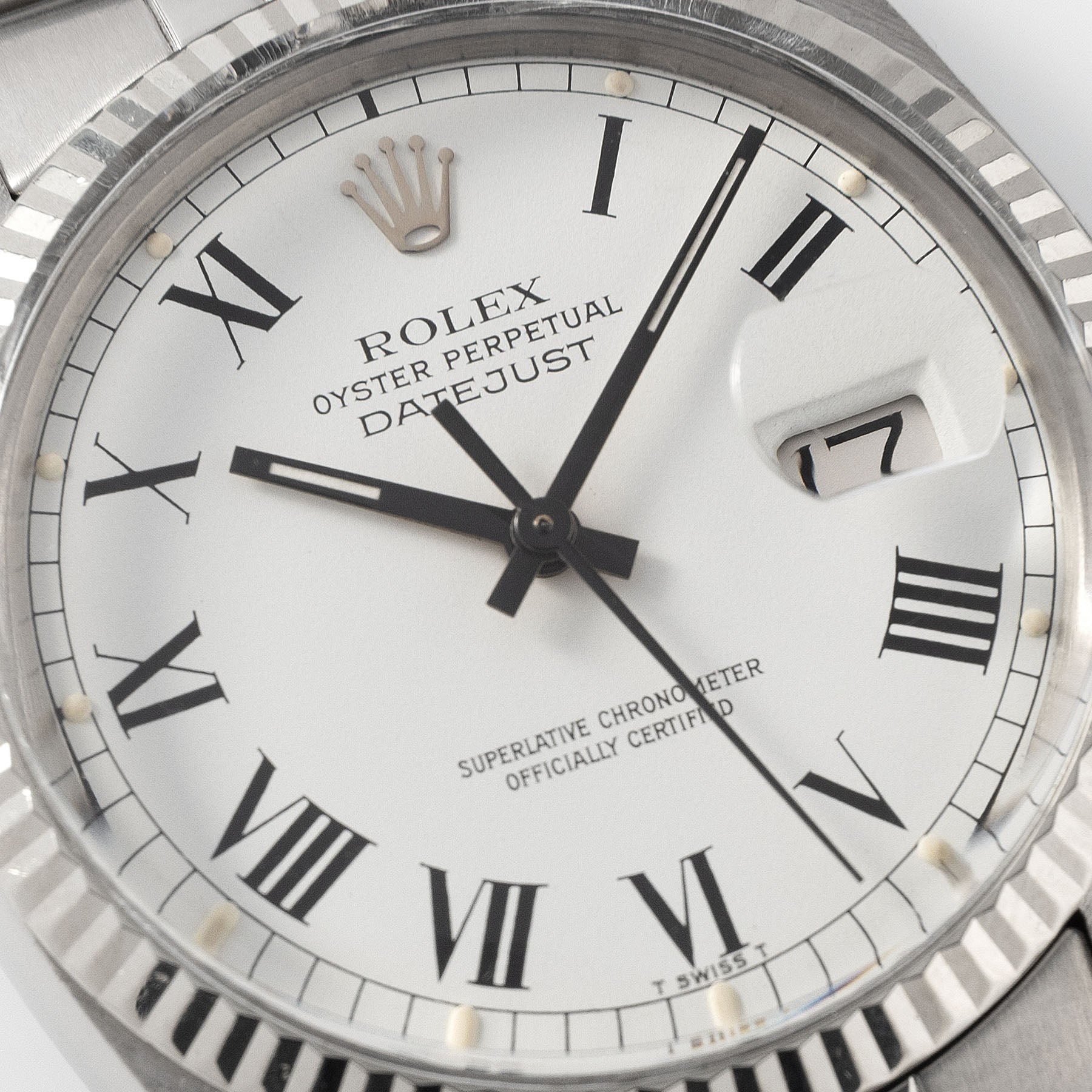 Rolex Datejust Reference 16014 White Buckley Dial