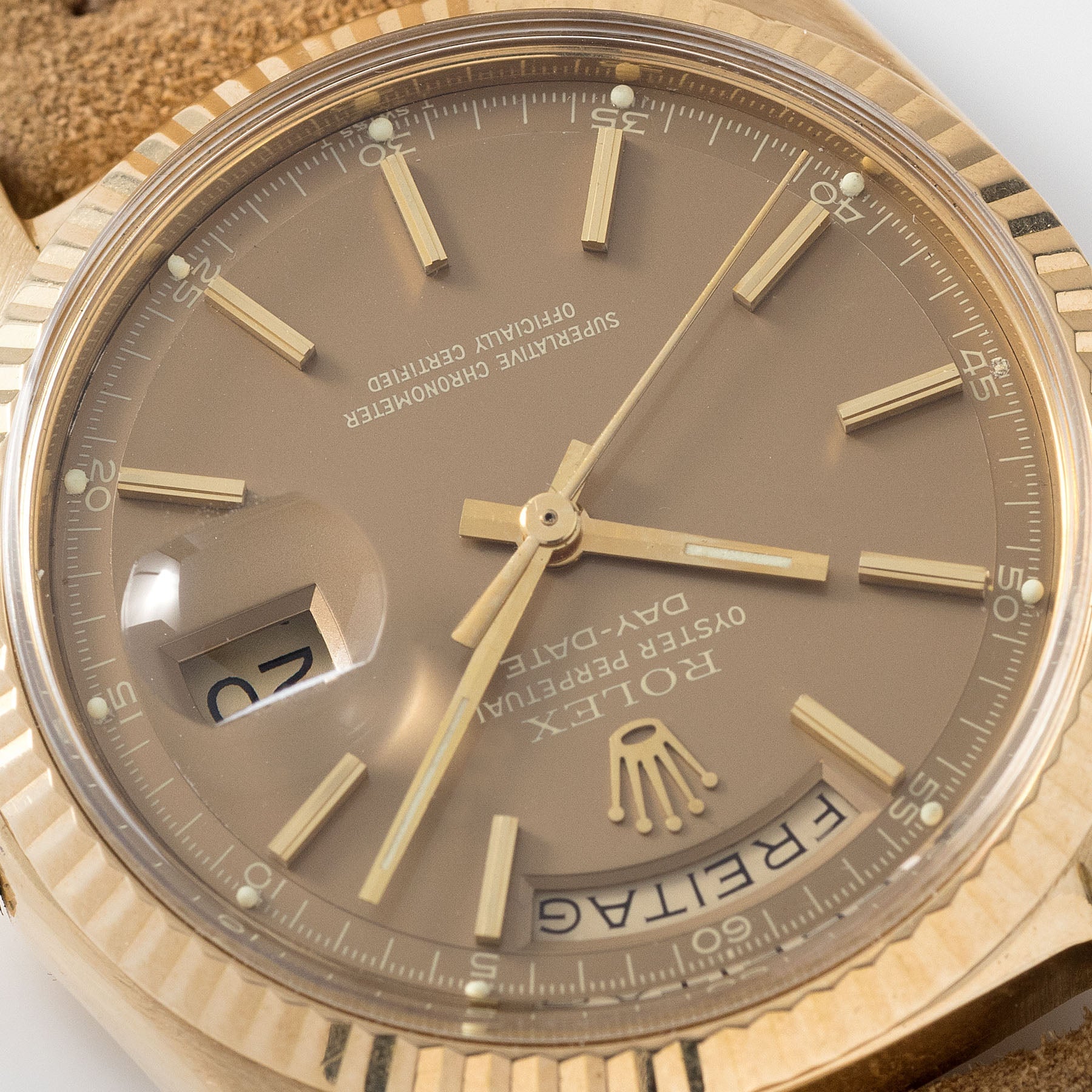 Rolex Day Date Yellow Gold Havana Dial 1803