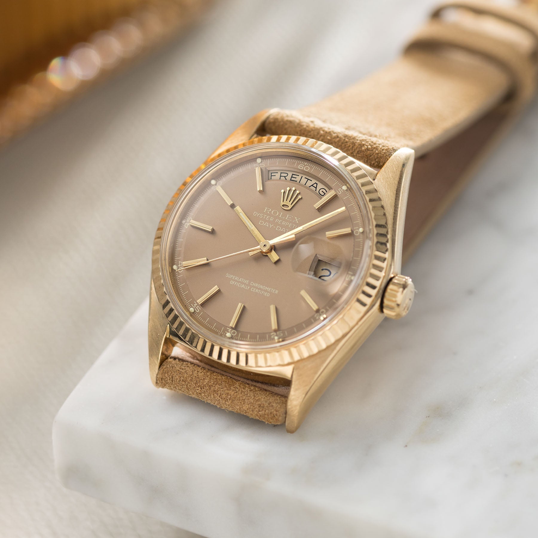 Rolex Day Date Yellow Gold Havana Dial 1803