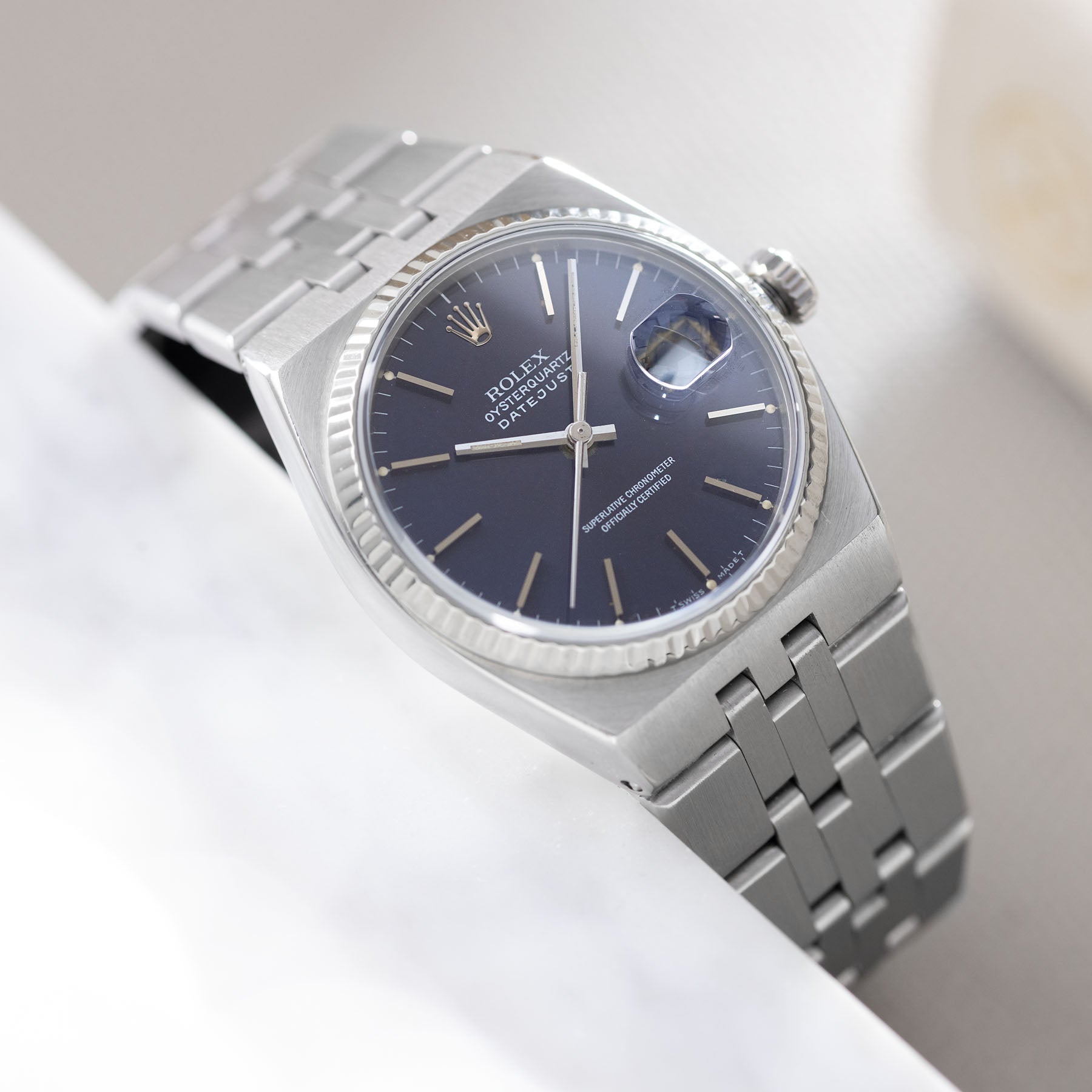 Rolex Oysterquartz Datejust Purple Dial 17014