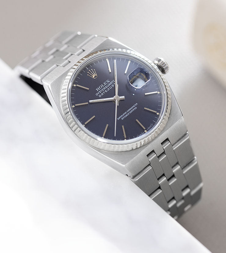 Rolex Oysterquartz Datejust Purple Dial 17014