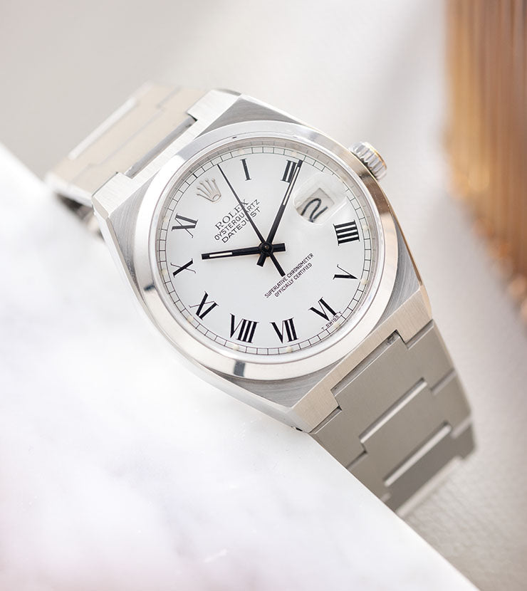 Rolex Oysterquartz Datejust White Buckley Dial 17000