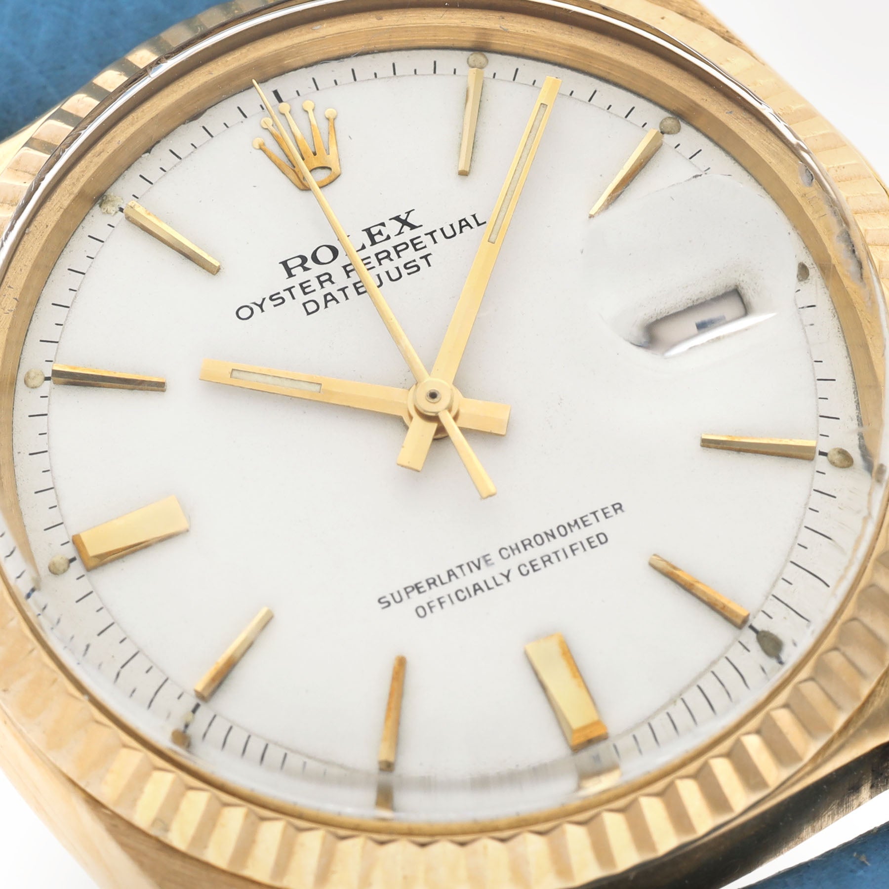 Rolex Datejust 1601 Yellow Gold White Dial