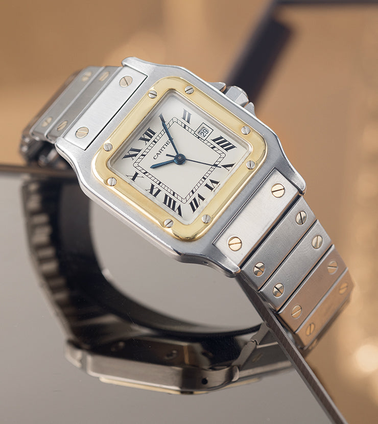 Cartier Santos Carrée Steel and Gold Automatic Movement