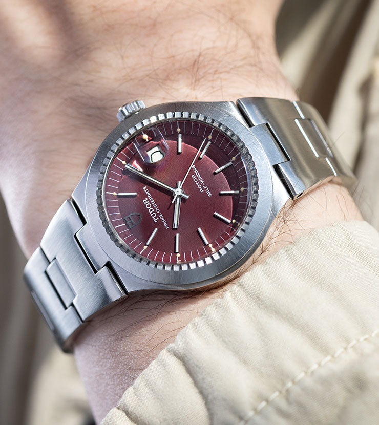 Tudor Prince Oysterdate 9121/0 Burgundy Dial with Papers