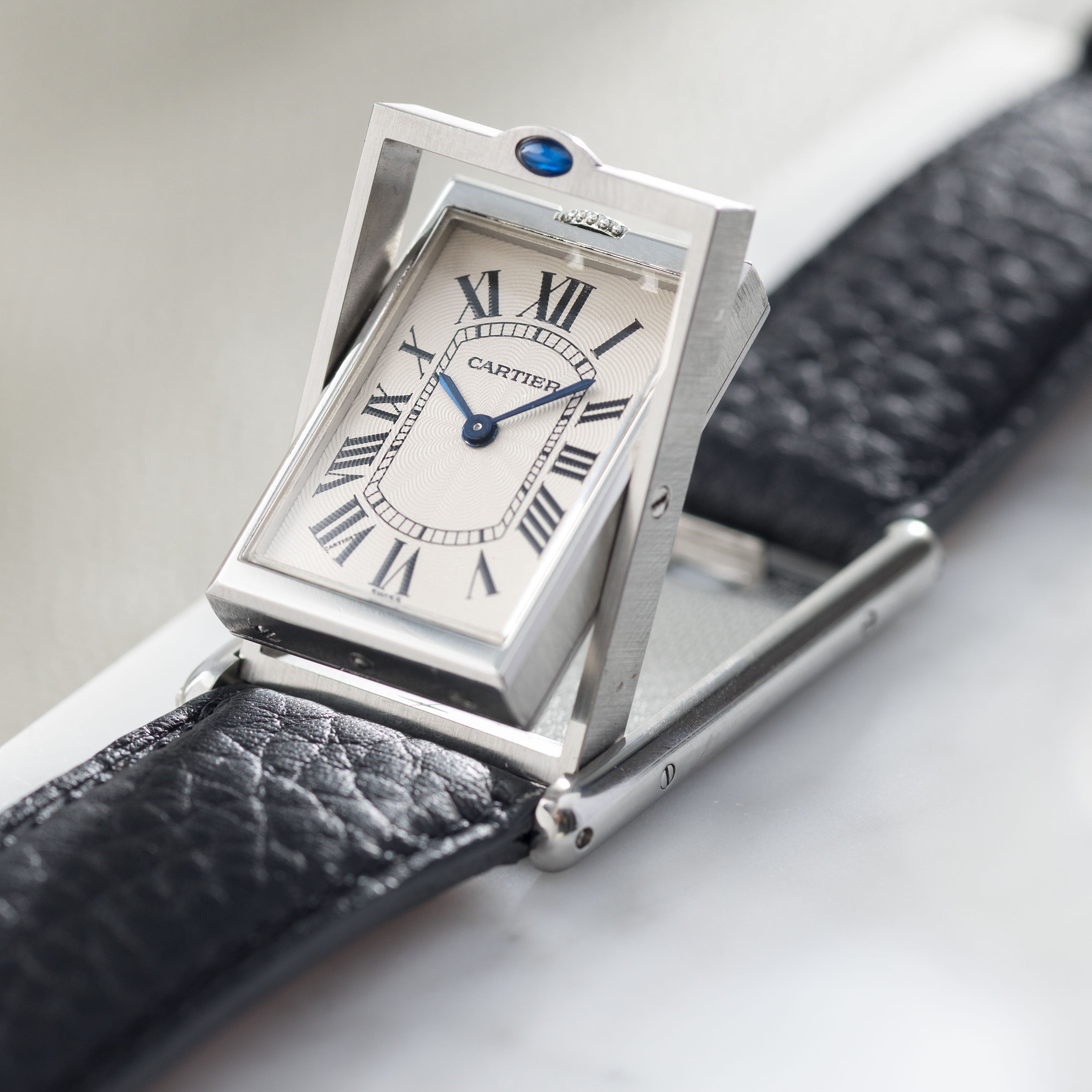 Cartier Tank Basculante 2390 Steel Manual Wind Full Size