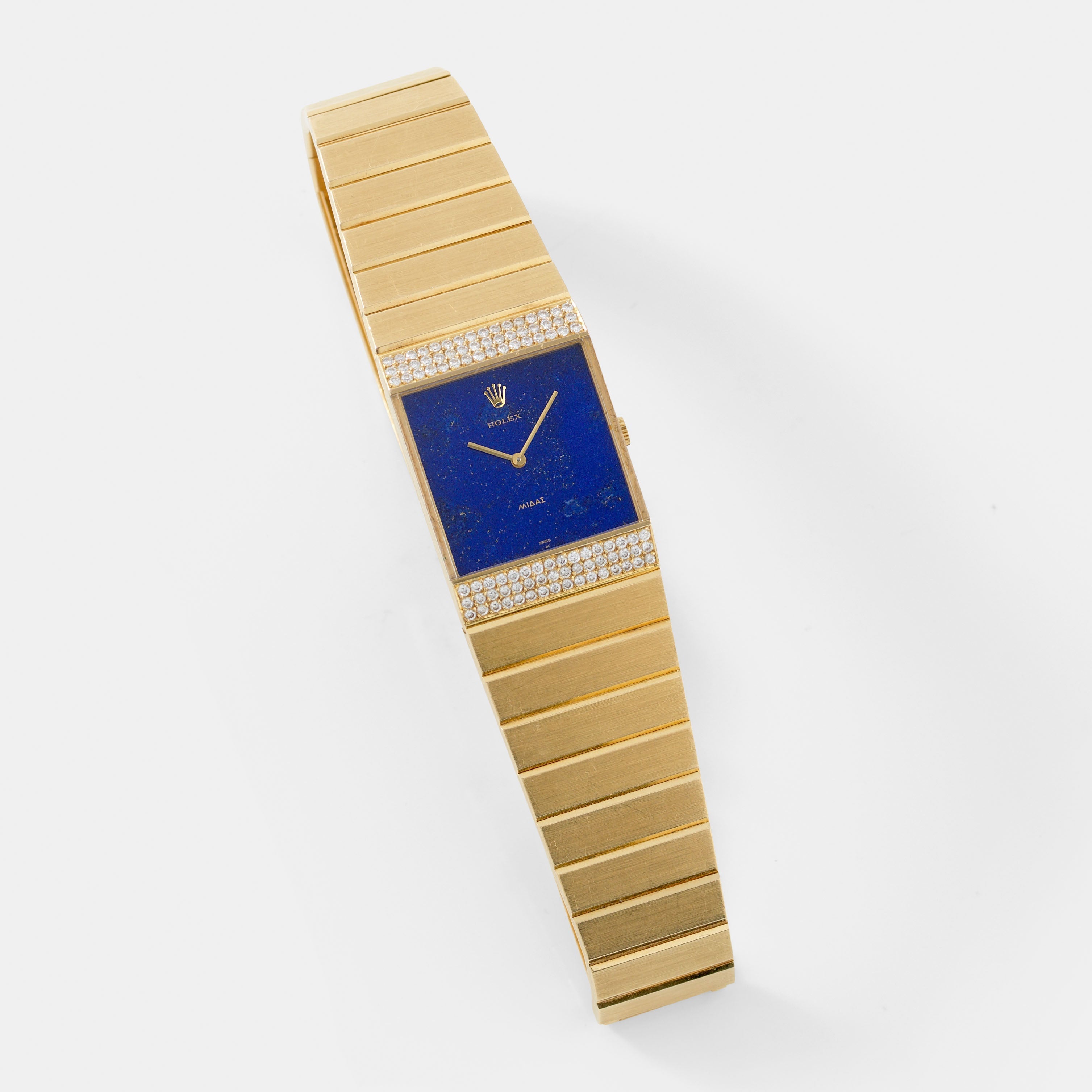 Rolex King Midas Lapis Lazuli Dial Diamond Lugs