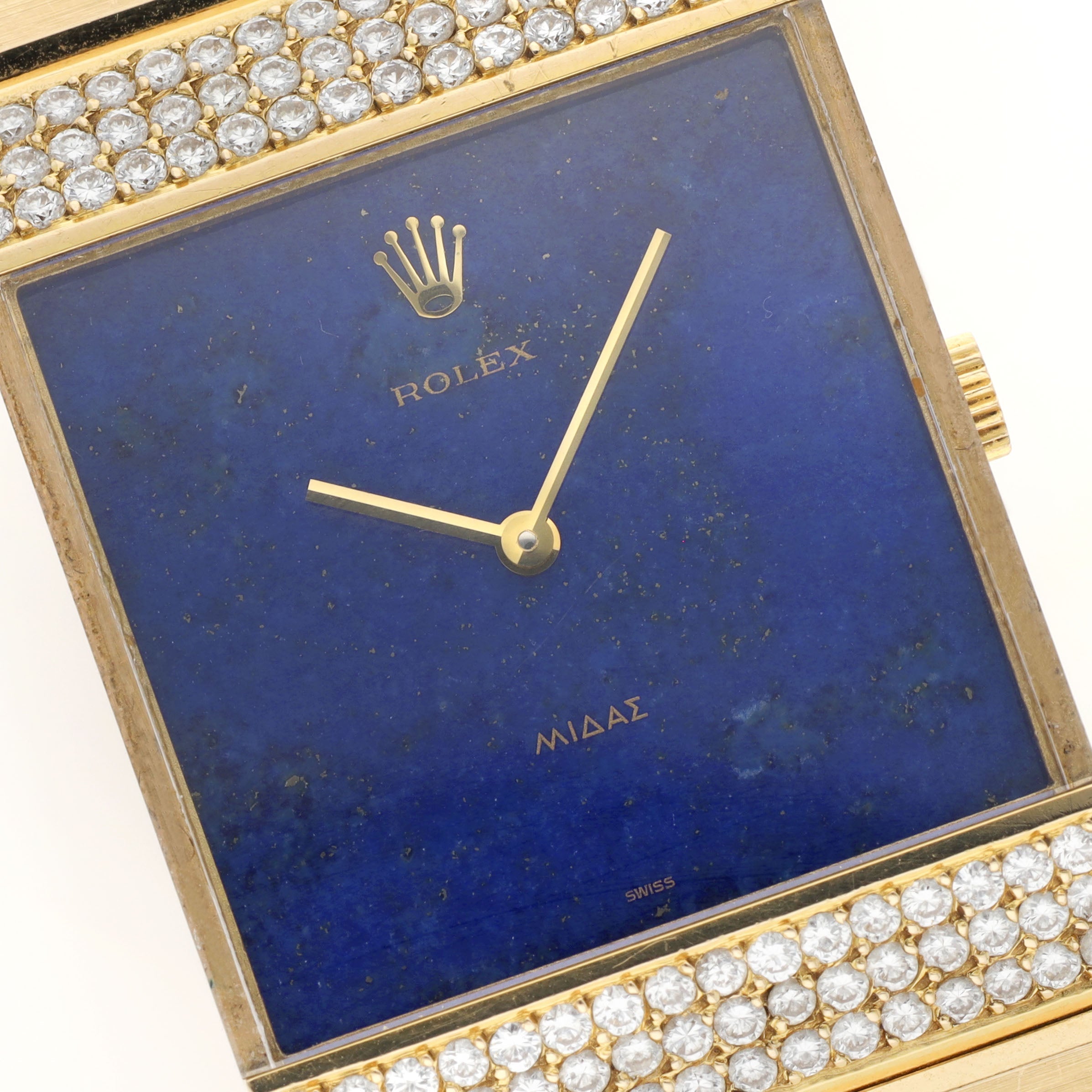 Rolex King Midas Lapis Lazuli Dial Diamond Lugs