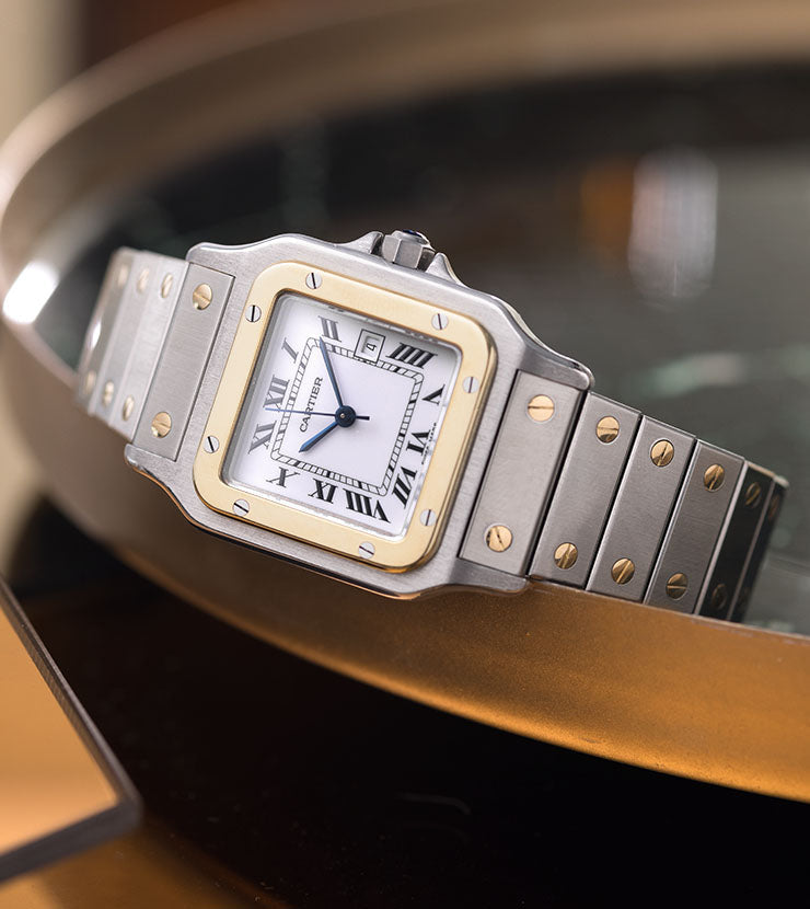 Cartier Santos 1172 Automatic Steel and Gold Porcelain Dial