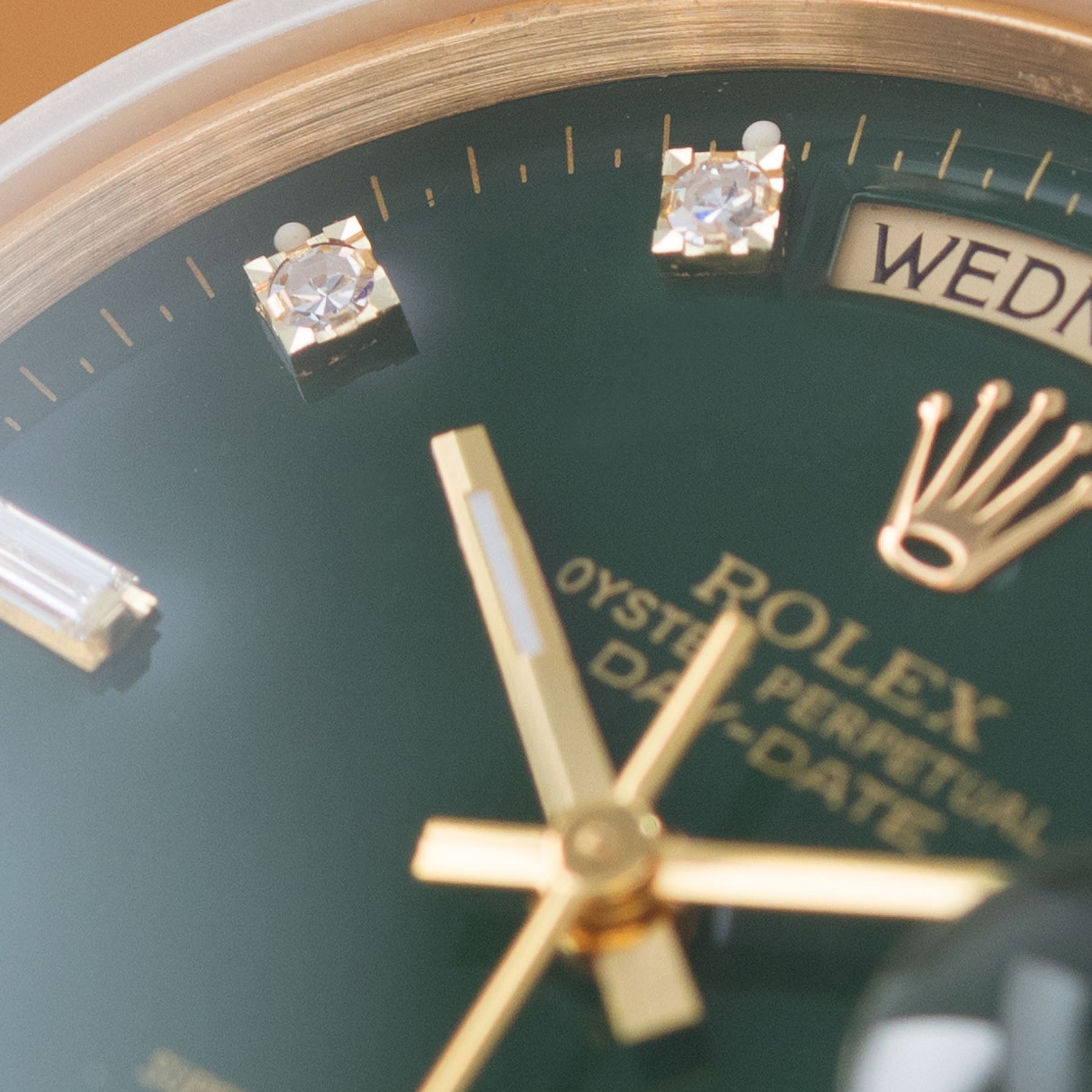 Rolex Day-Date 18038 Green Stella Diamond Dial with Papers