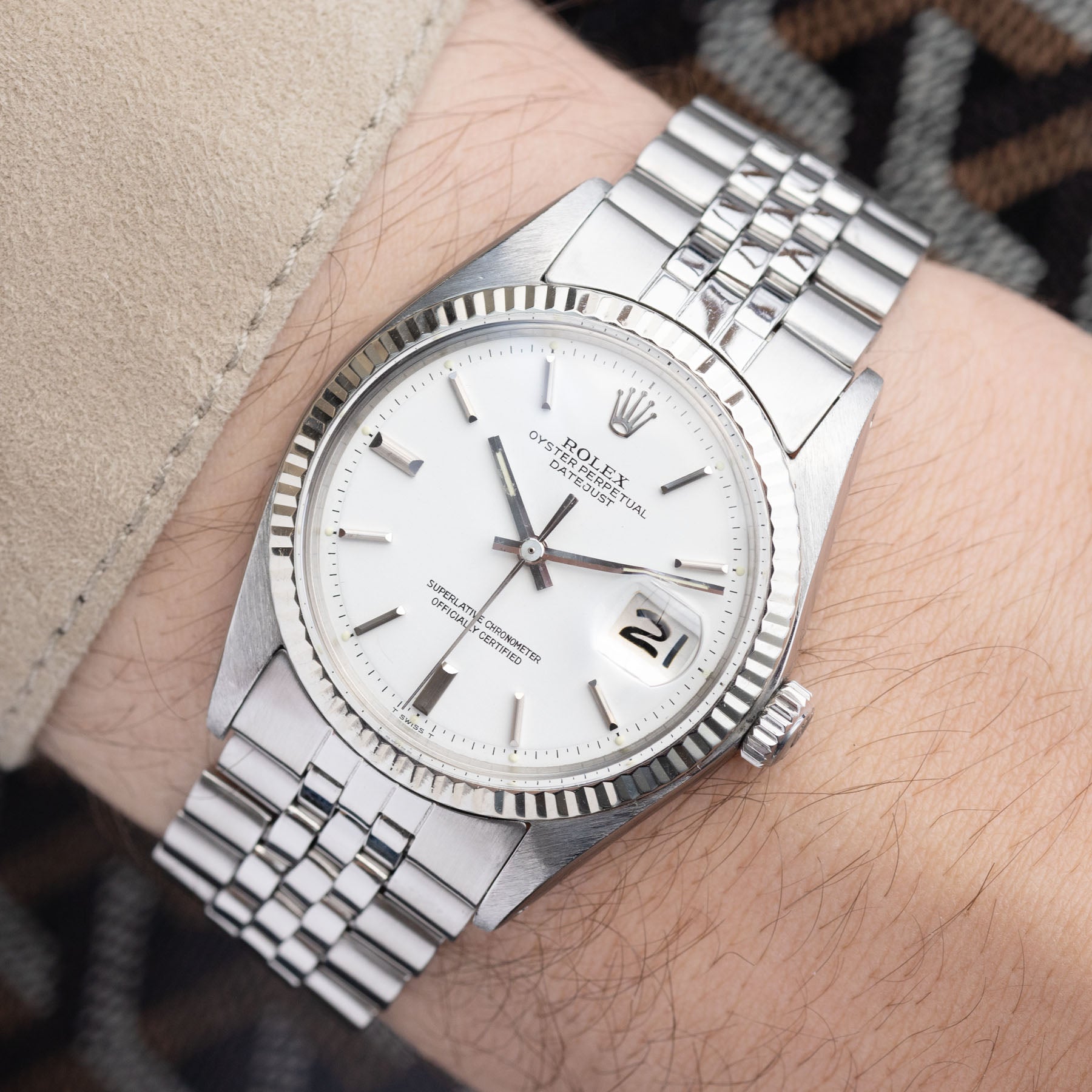 Rolex Datejust 1601 Cool Matte White Dial