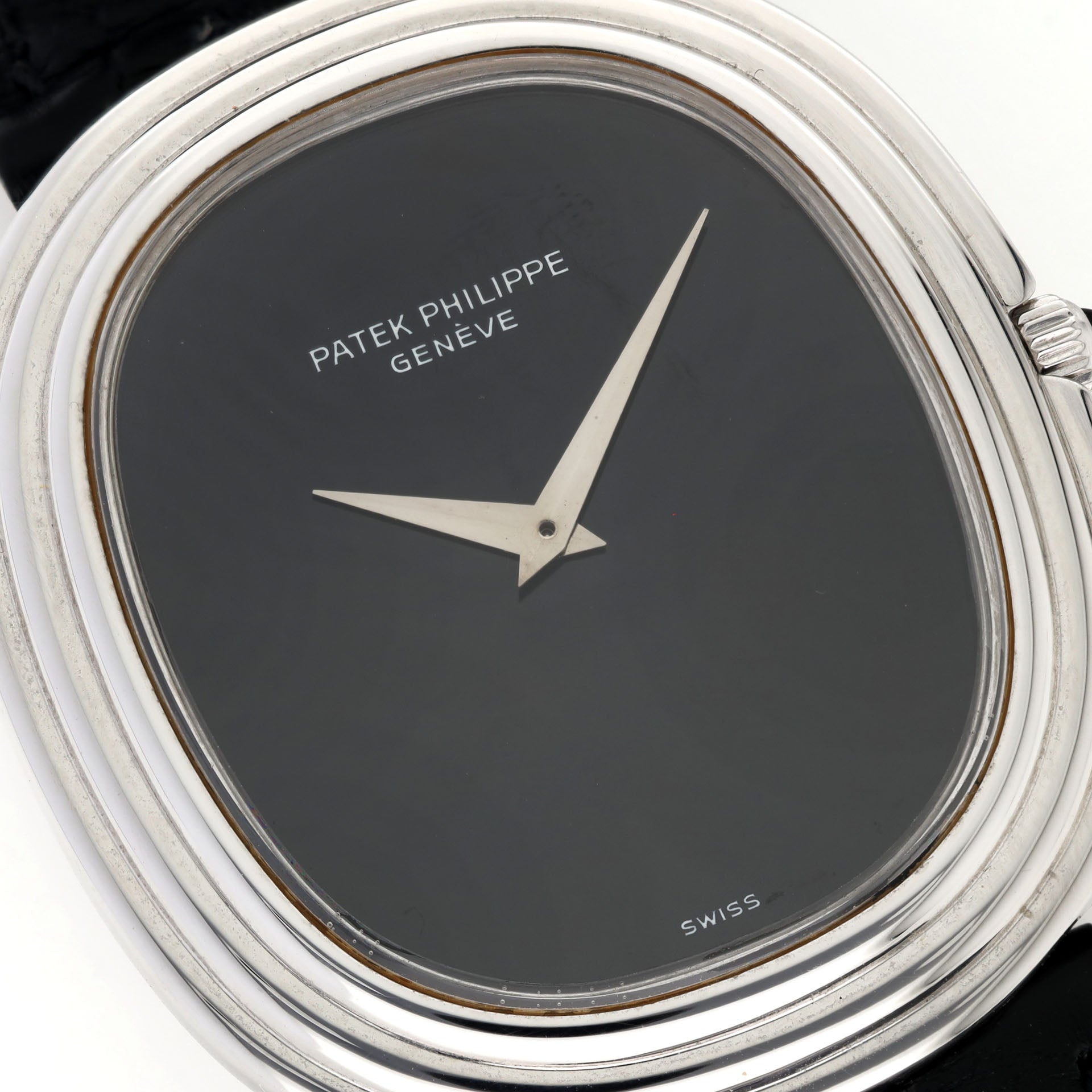 Patek Philippe Ellipse 3634 White Gold Step Case with Onyx Dial