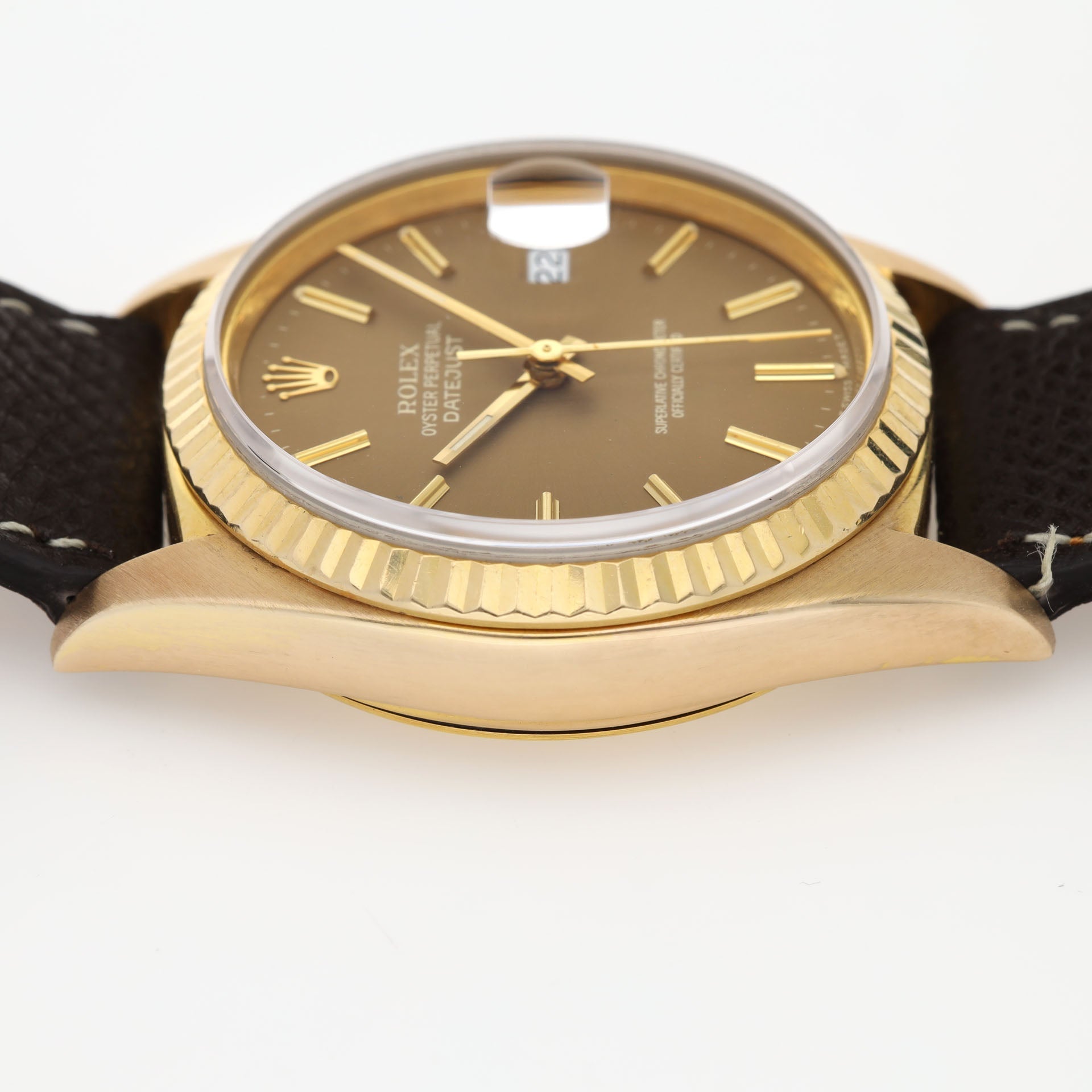 Rolex Datejust 16018 Yellow Gold Cappuccino Dial