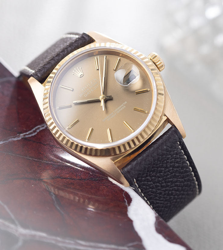 Rolex Datejust 16018 Yellow Gold Cappuccino Dial