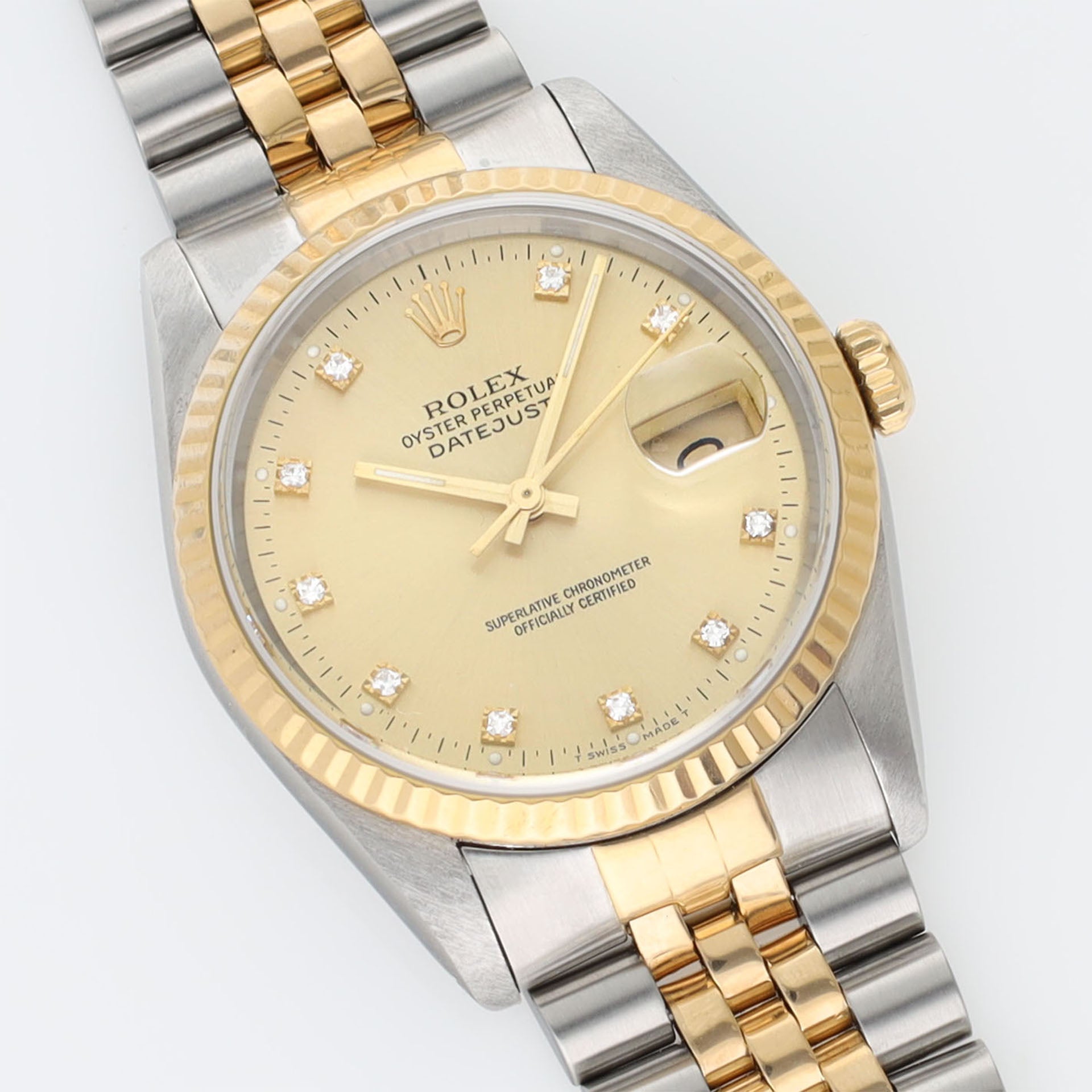 Rolex Datejust 16233 Champagne Diamond Dial