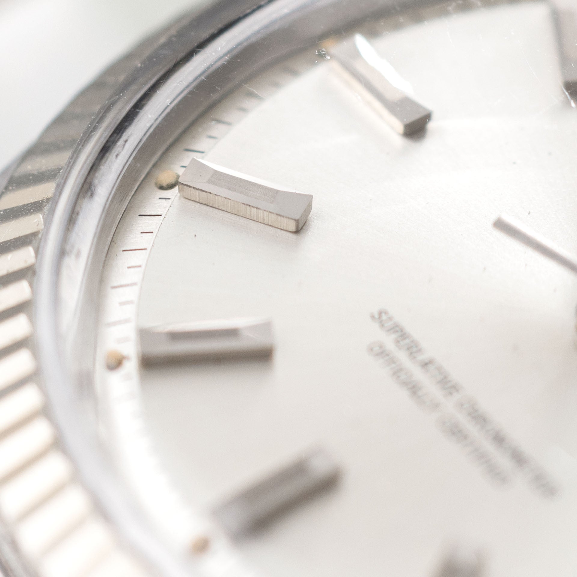 Rolex Datejust 1601 Silver Dial White Gold Bezel