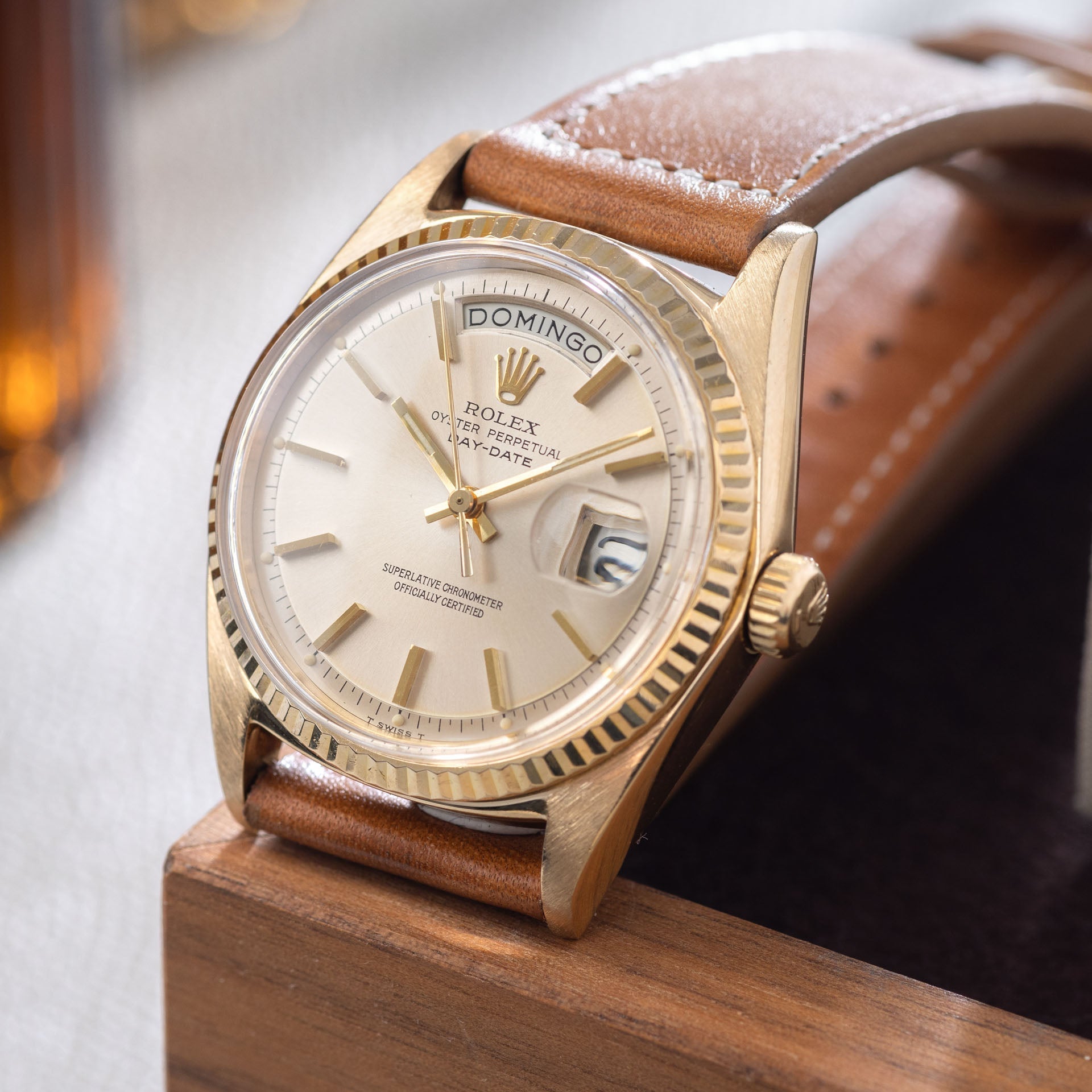 Rolex Day-Date 1803 Yellow Gold Cream Soleil Dial