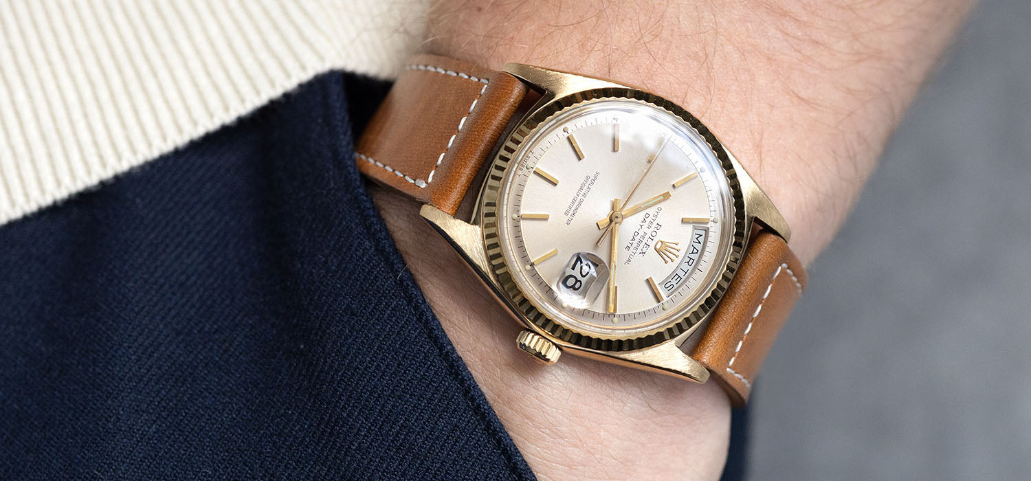 Rolex Day-Date 1803 Yellow Gold Cream Soleil Dial