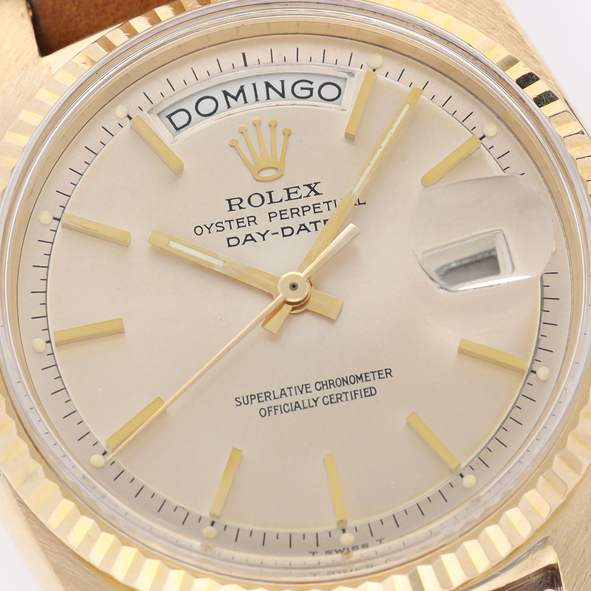 Rolex Day-Date 1803 Yellow Gold Cream Soleil Dial