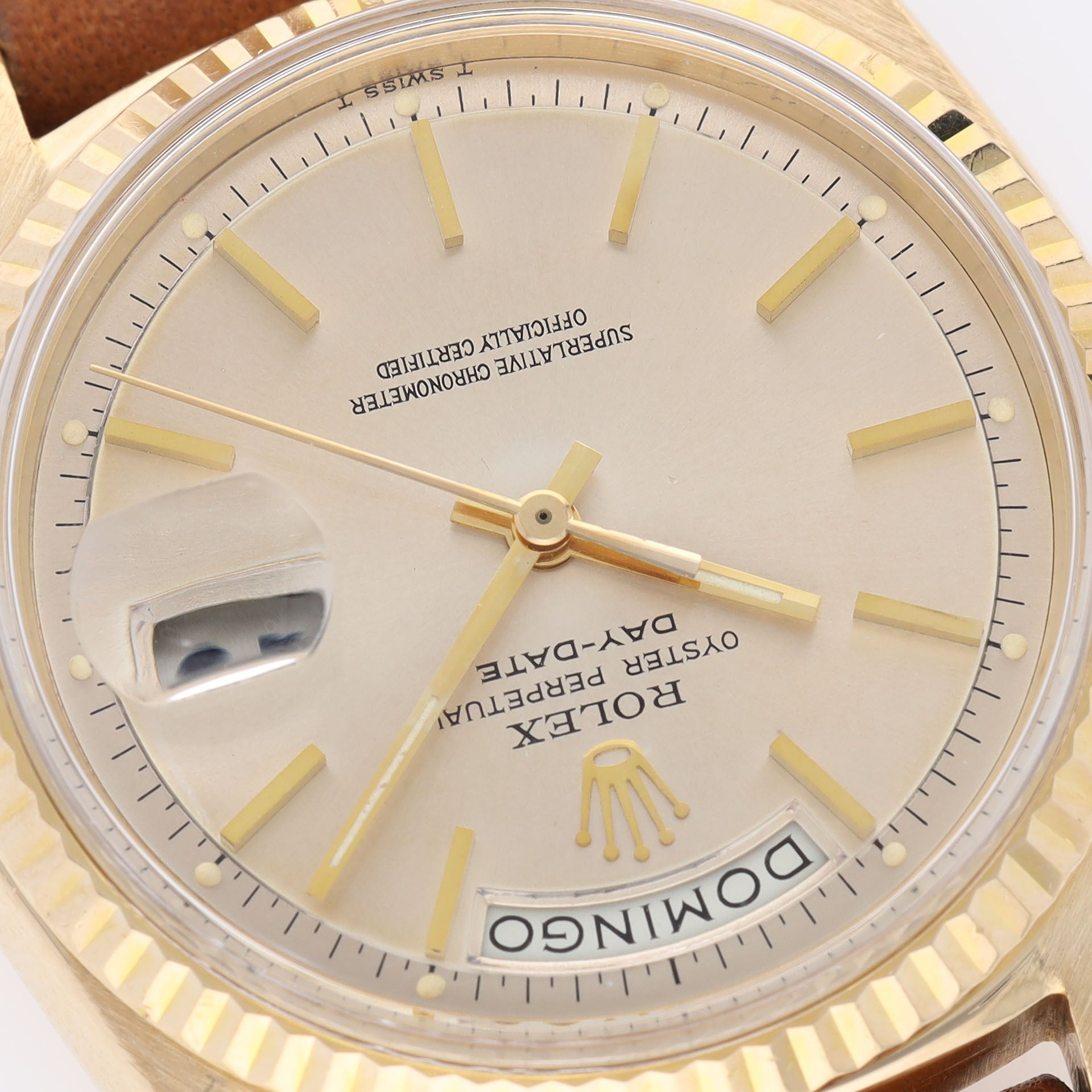 Rolex Day-Date 1803 Yellow Gold Cream Soleil Dial