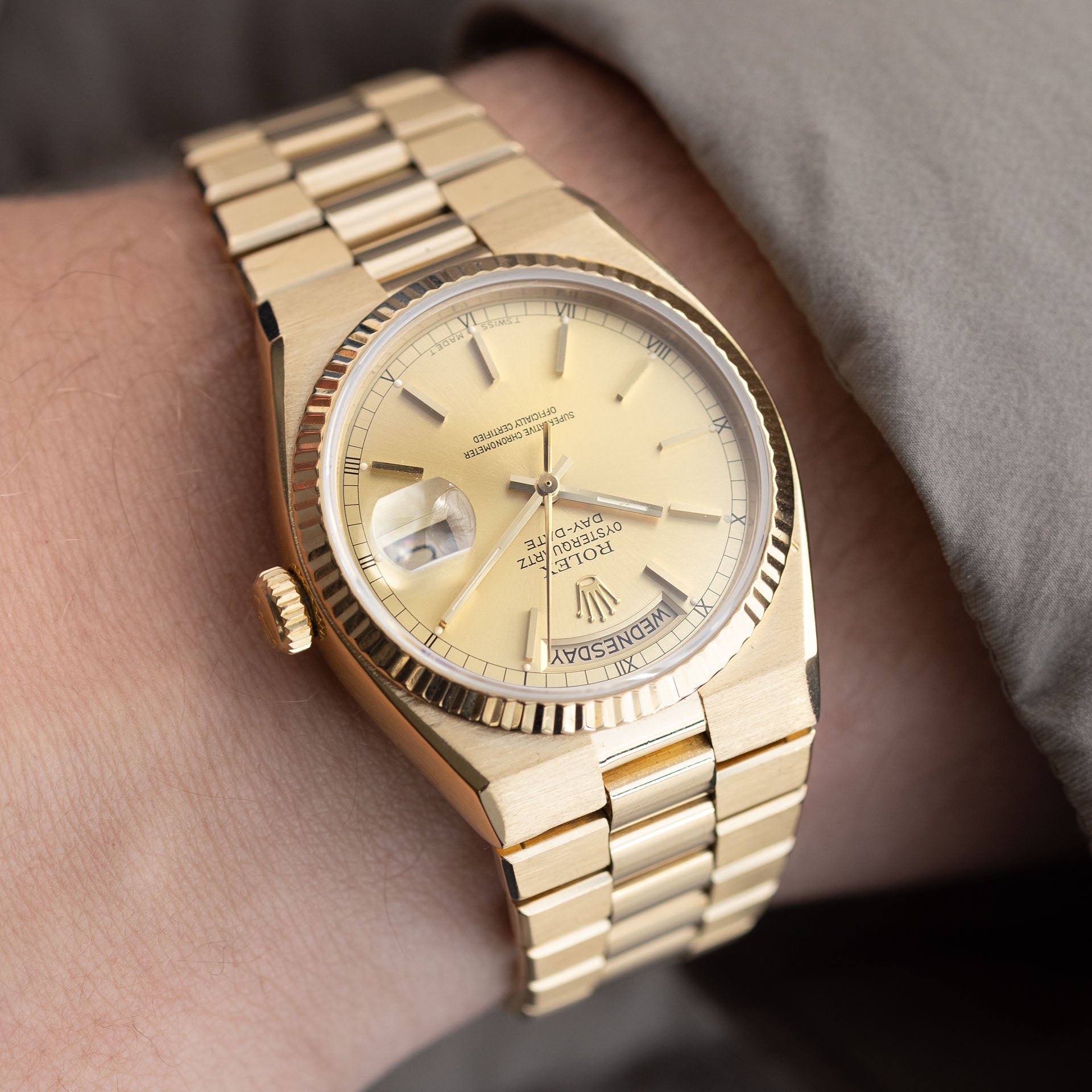 Rolex Oysterquartz Day-Date 19018 Champagne Dial